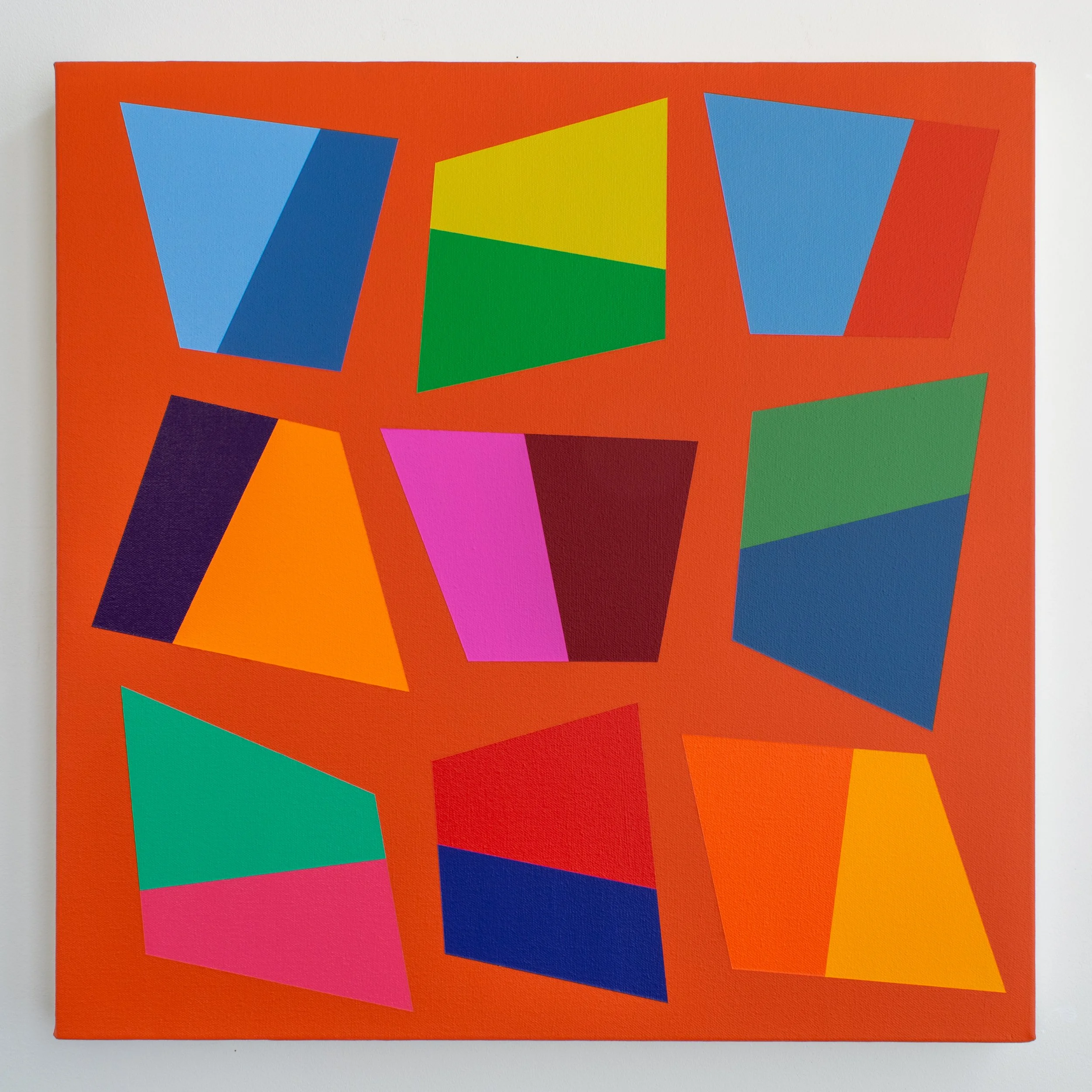 Siestas, 2025, acrylic on canvas, 24 x 24 inches