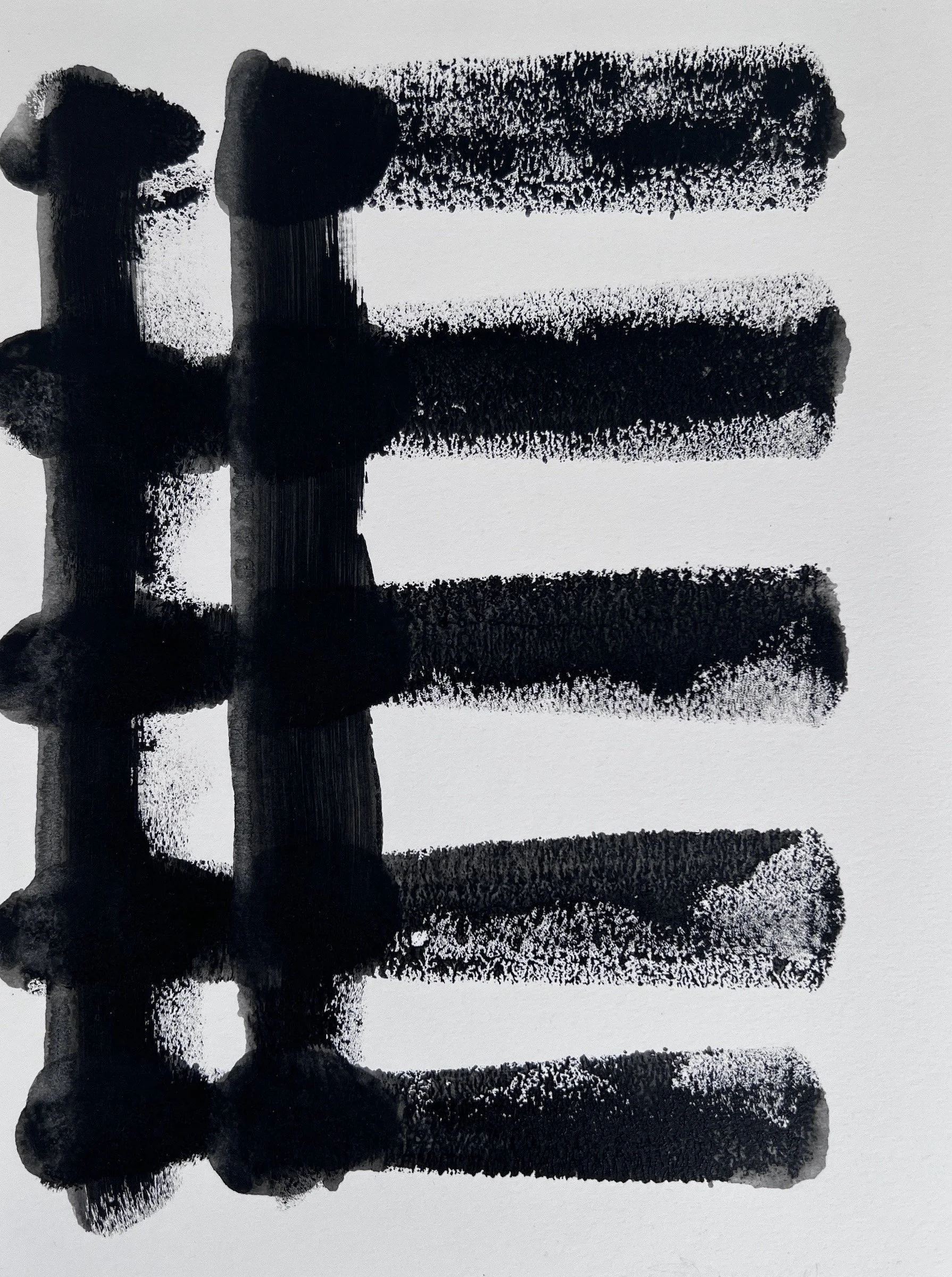 Connection #9, acrylic on paper,  12 x 9 inches, 300.
