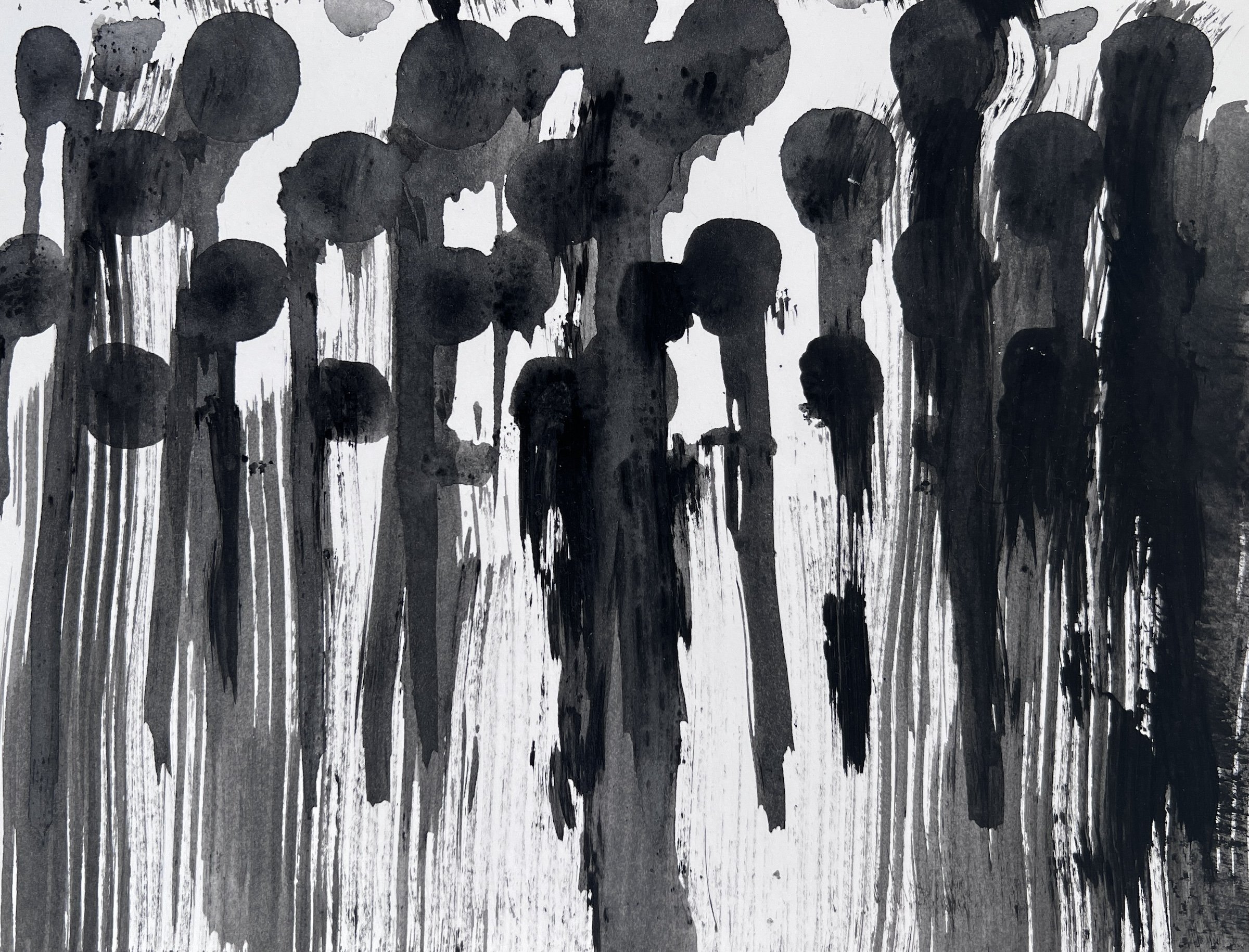 Connection #12, acrylic on paper,  12 x 9 inches, 300.
