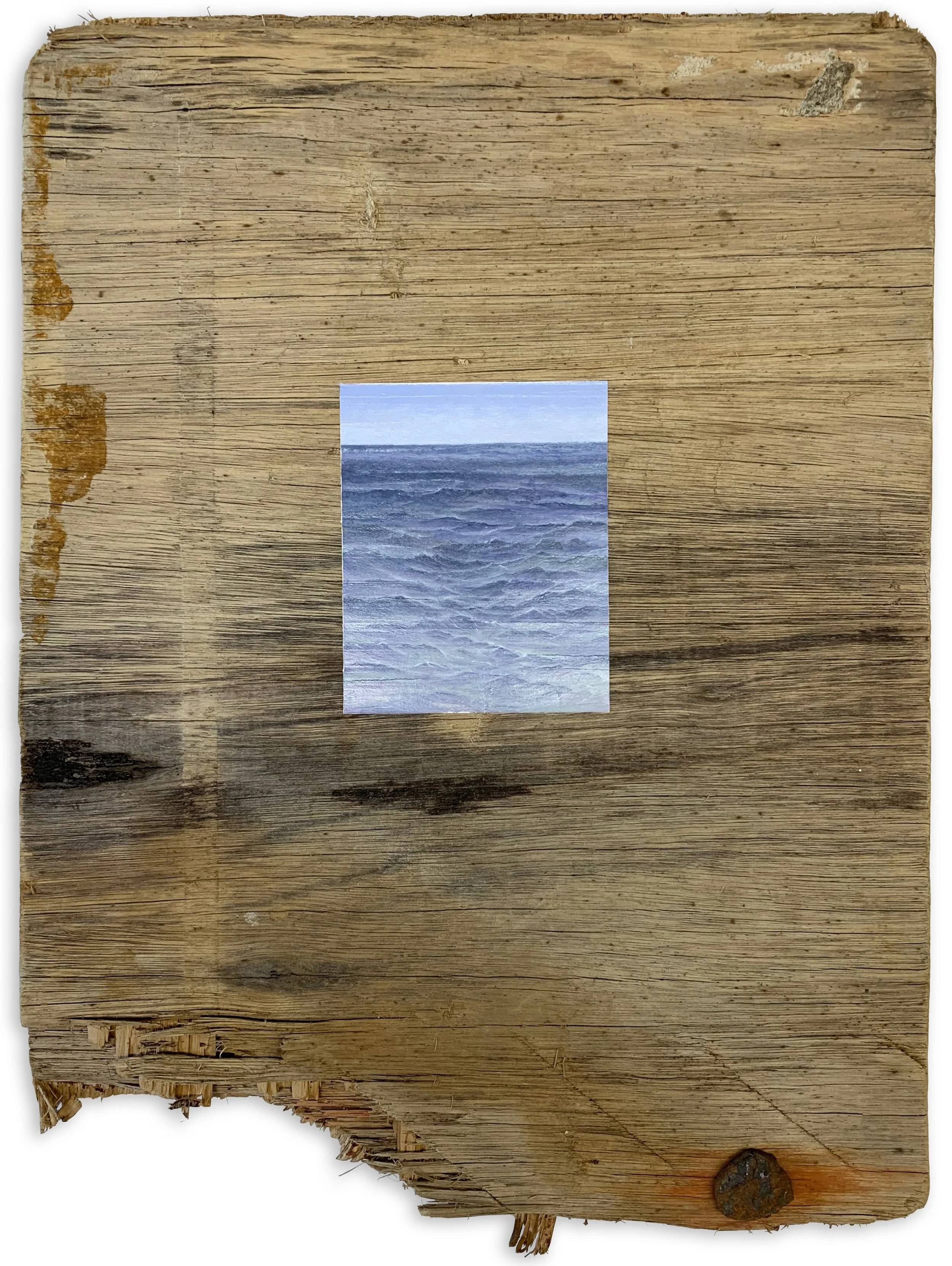 Plymouth, 2023, Oil on wood, 18" x 14" x 3/4"