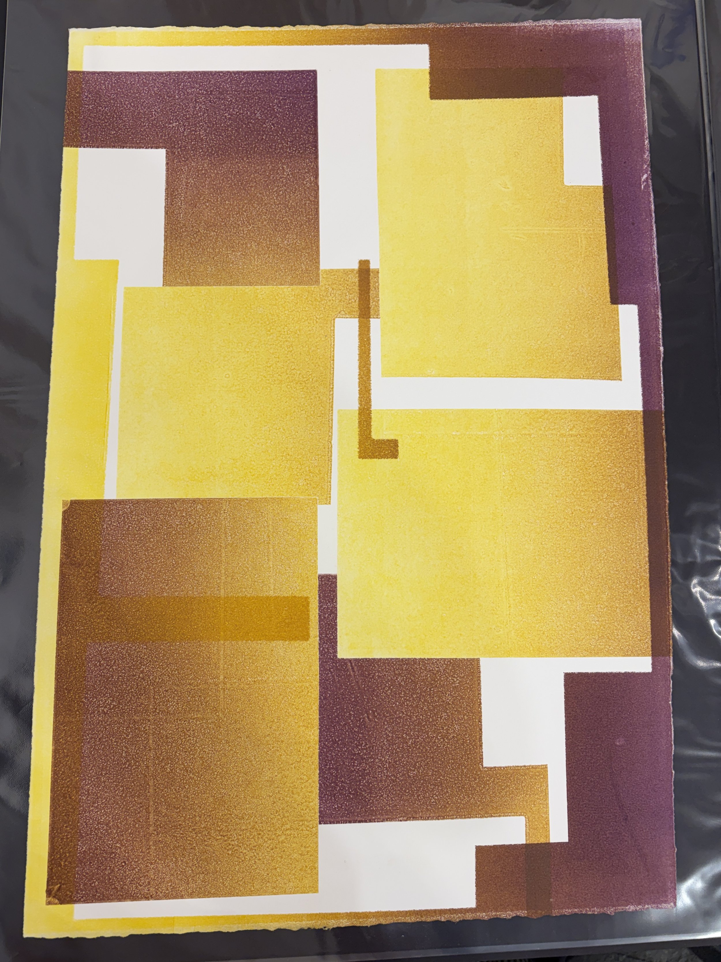 " Untitled ( purple and yellow )", 2022, 22" x 15" inches, 600.