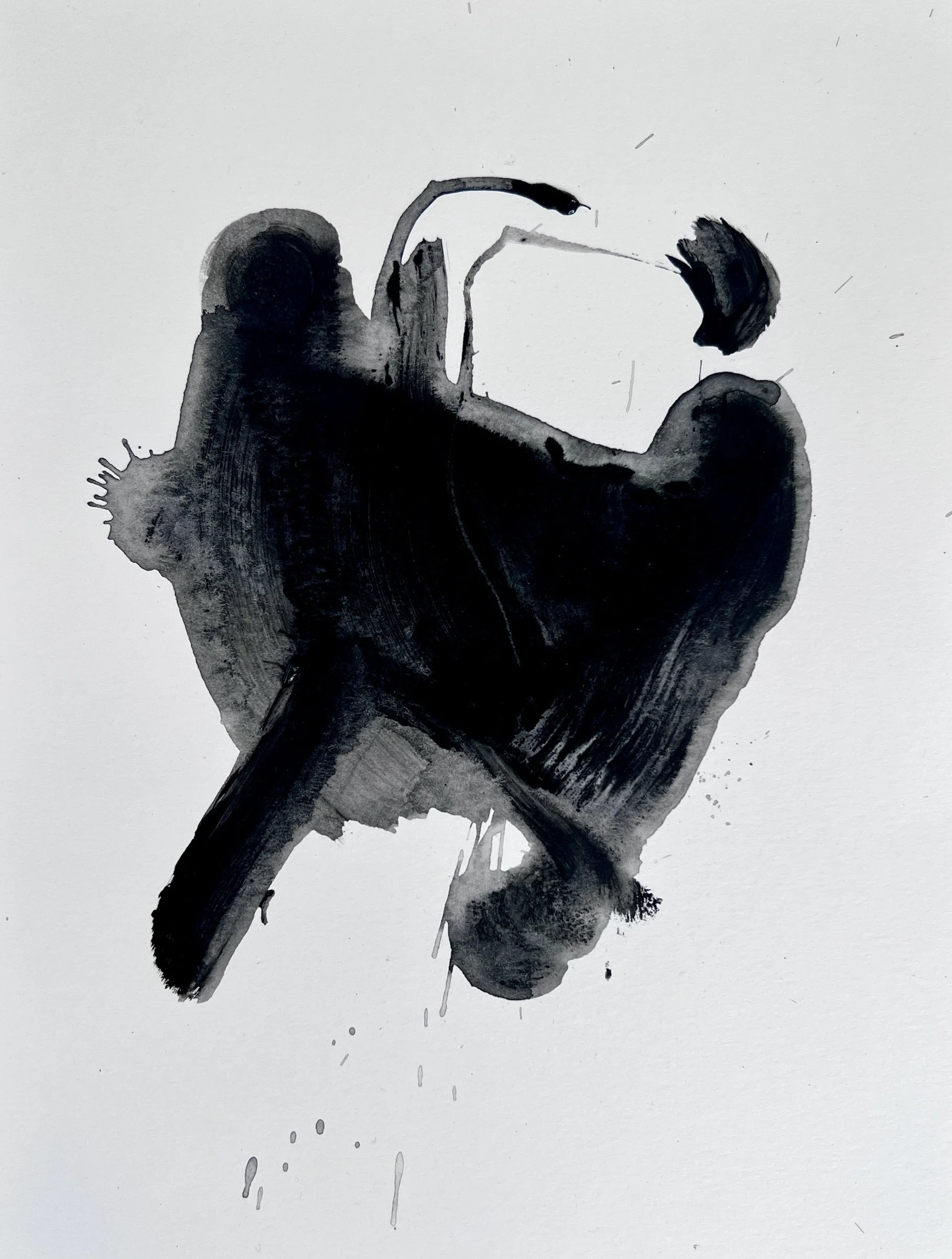 Connection #4, acrylic on paper,  12 x 9 inches, 300.
