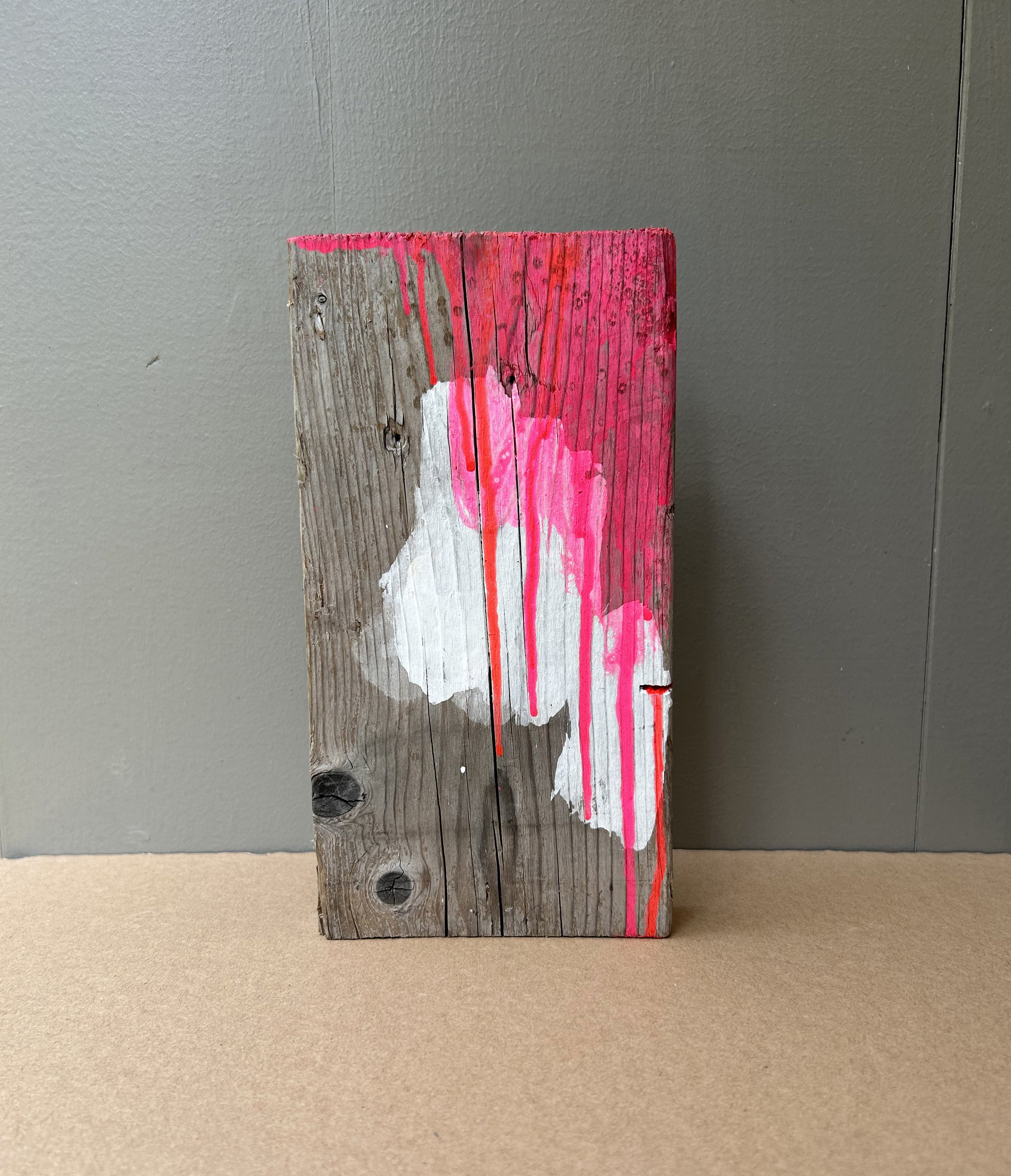 Studio #42 2024, wood and acrylic paint, 10 x 2 x 5.5”