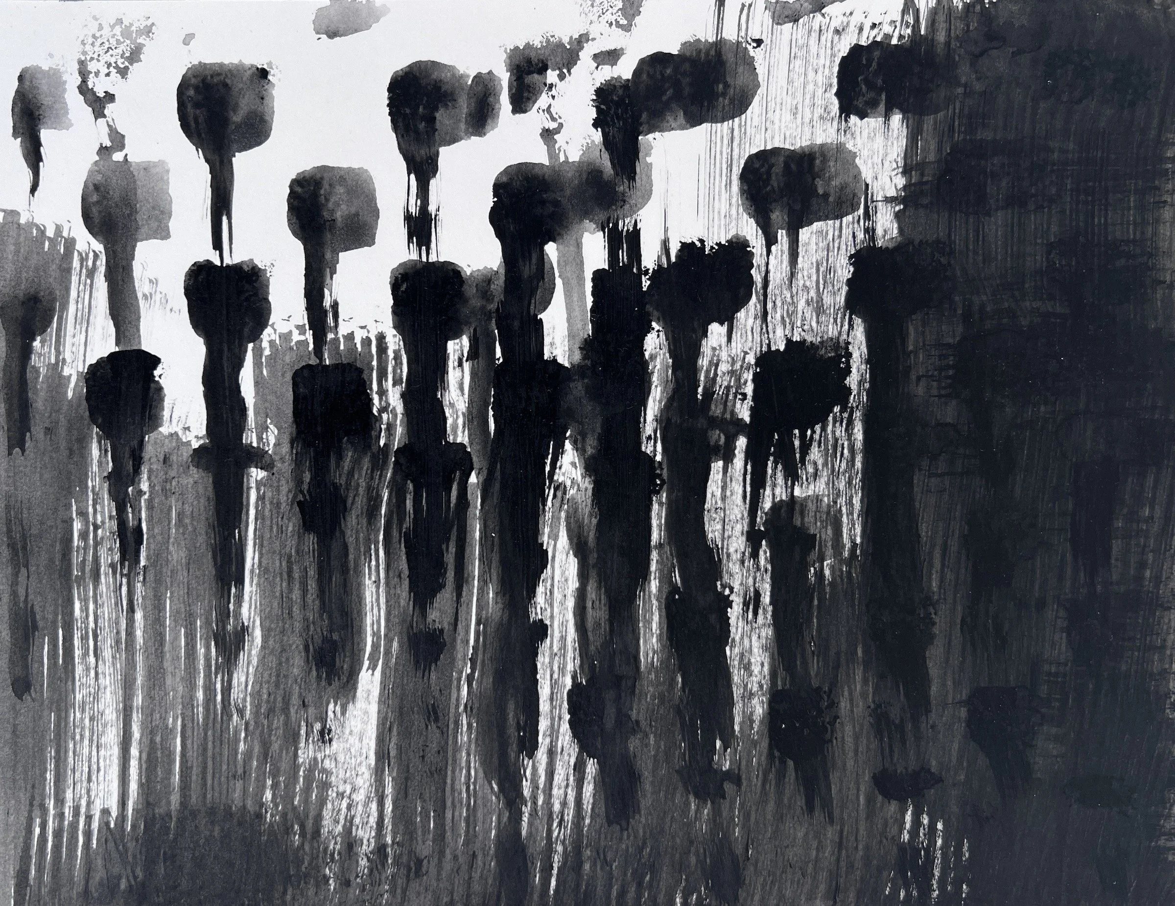 Connection #7, acrylic on paper,  12 x 9 inches, 300.
