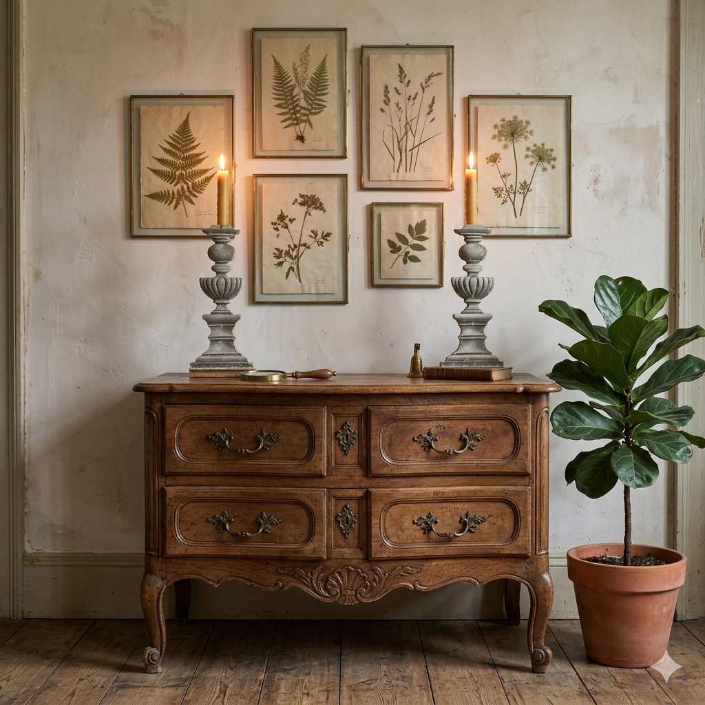 Italian Trompe L’oeil Pricket Candlesticks 29" Height, Pair