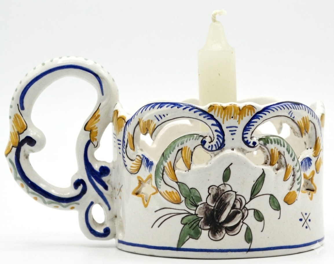 Vintage French 'Go to Bed' Candle Holder