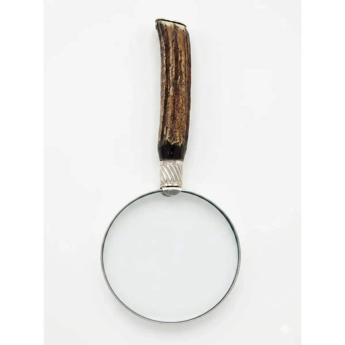 Antique Sterling Silver & Stag Horn Magnifying Glass Hallmarks