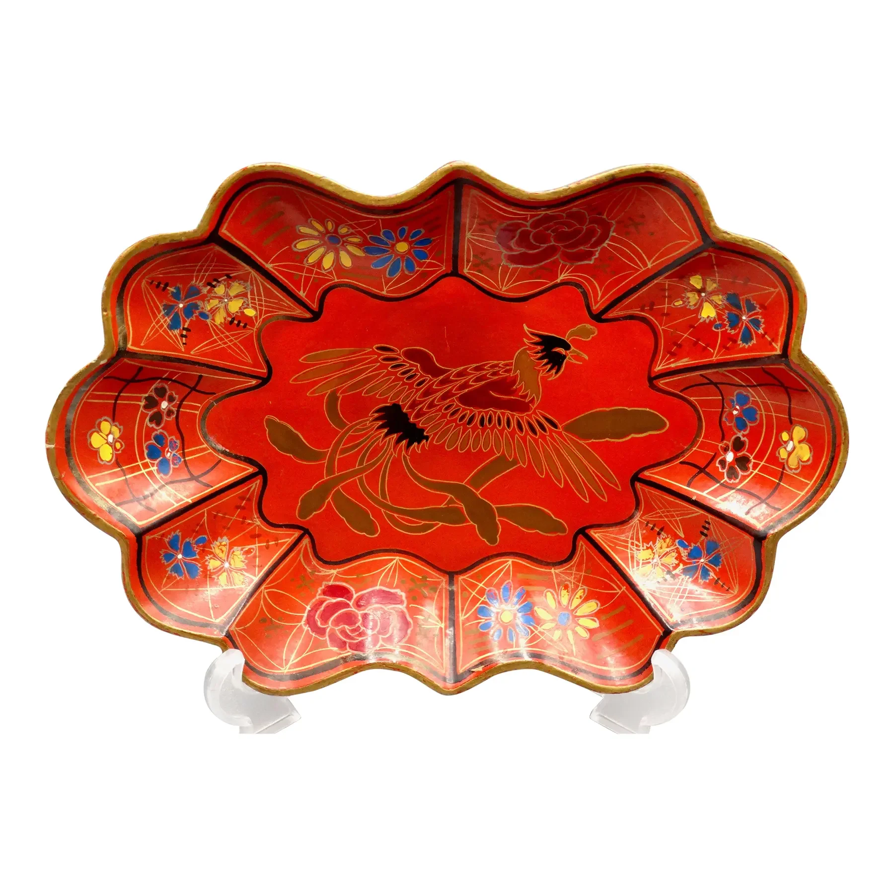 Antique Japanese Lacquer Papier Mache Tray