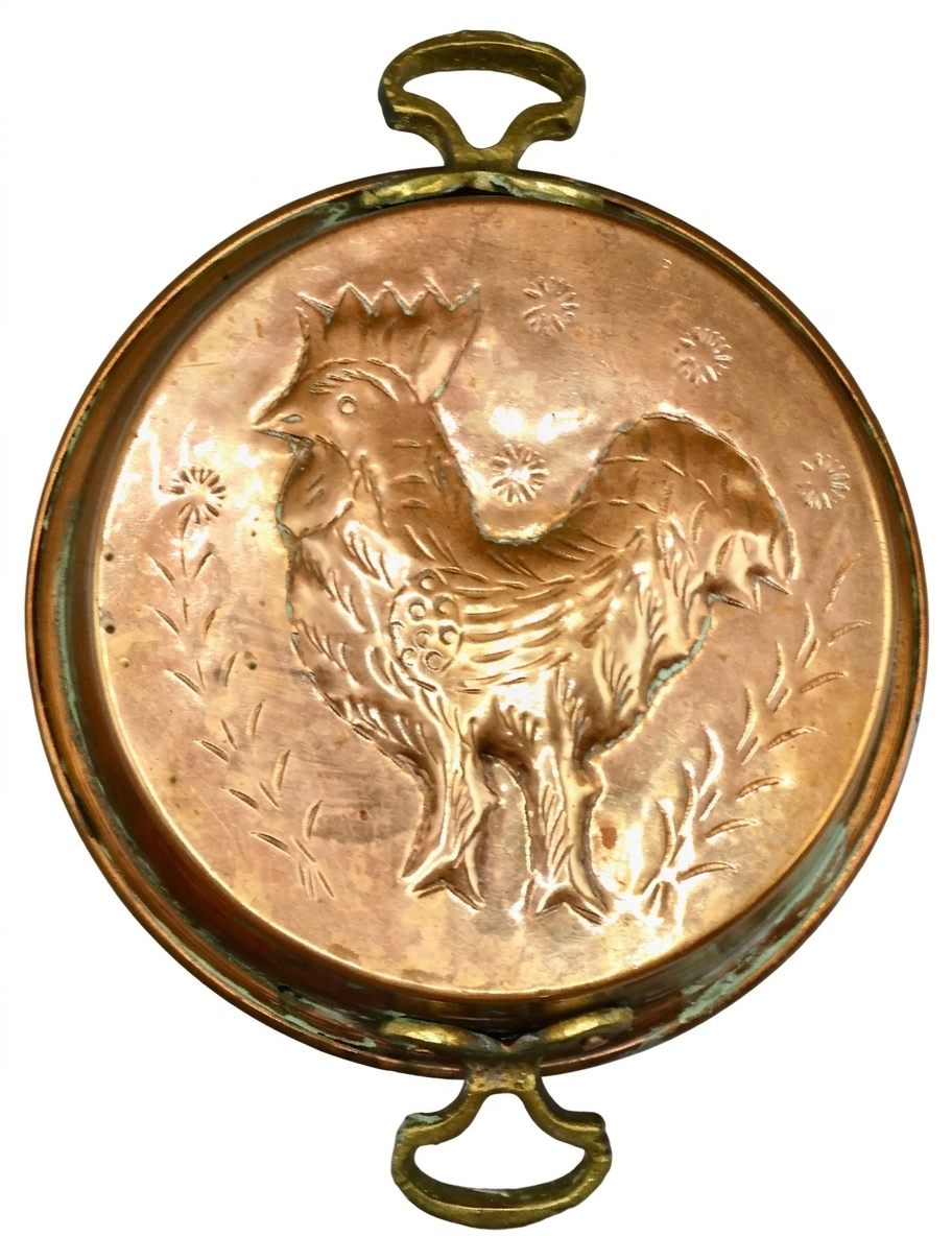 Antique French Copper Mold Le Coq Rooster
