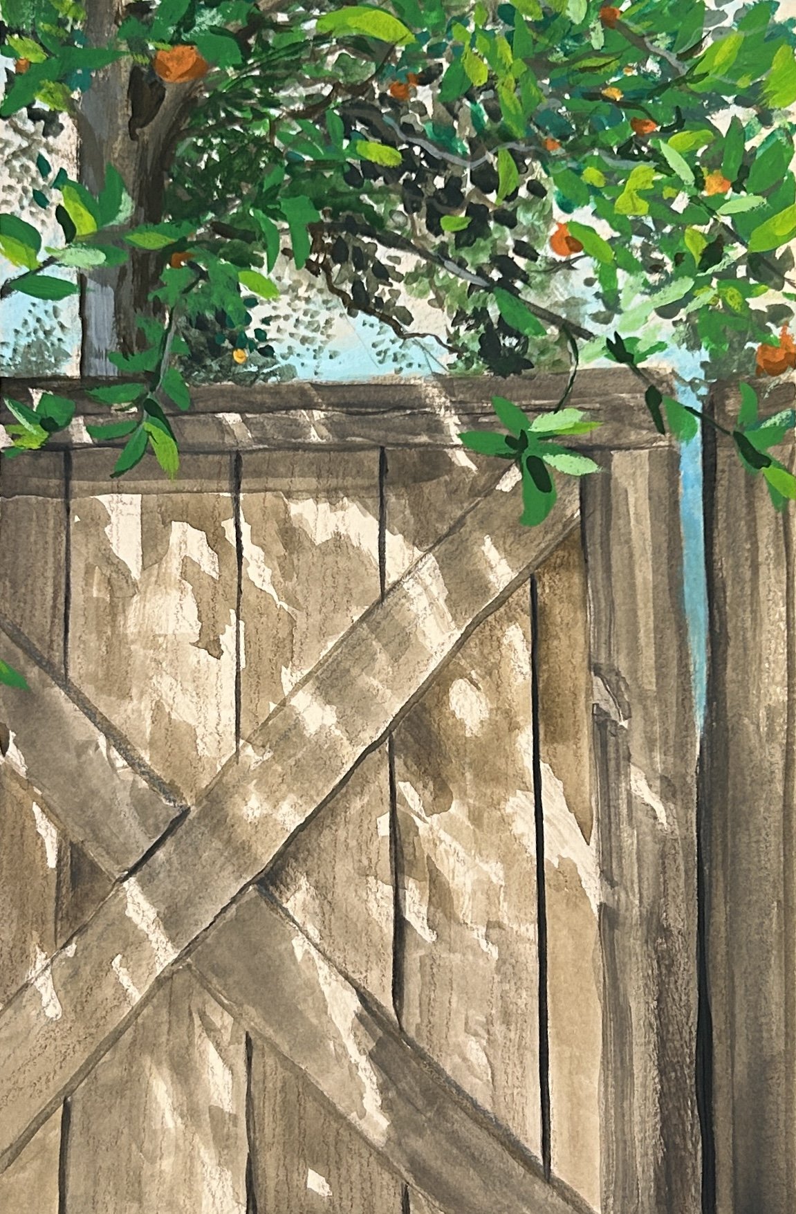 Orange Grove Giclee Print 8x10"