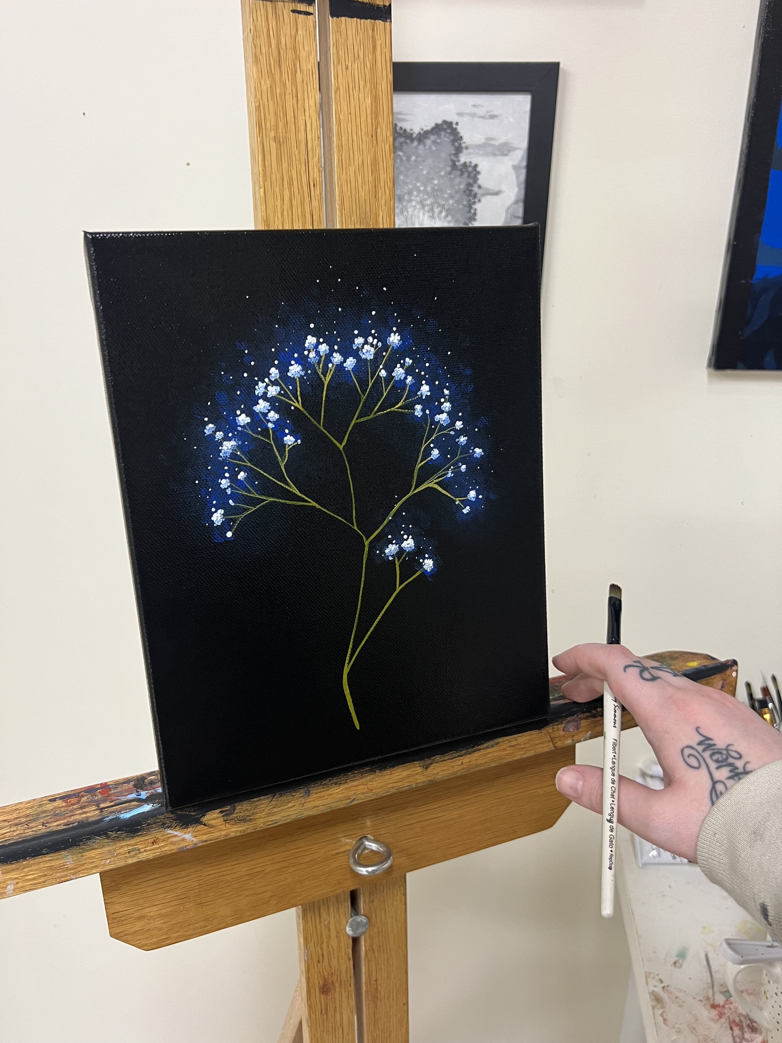 Baby Blue, Acrylagouache, 2024. SOLD