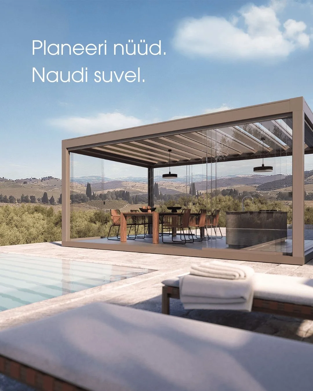 Talv ja kevad on parim aeg suveks valmistumiseks.�

Just siis, kui &otilde;ues on veel jahe, on ideaalne hetk m&otilde;elda sellele, kuidas suvel oma ruumi rohkem nautida.

Kui soovid lisada oma kodule v&otilde;i &auml;ripinnale pergola n&auml;ol lis