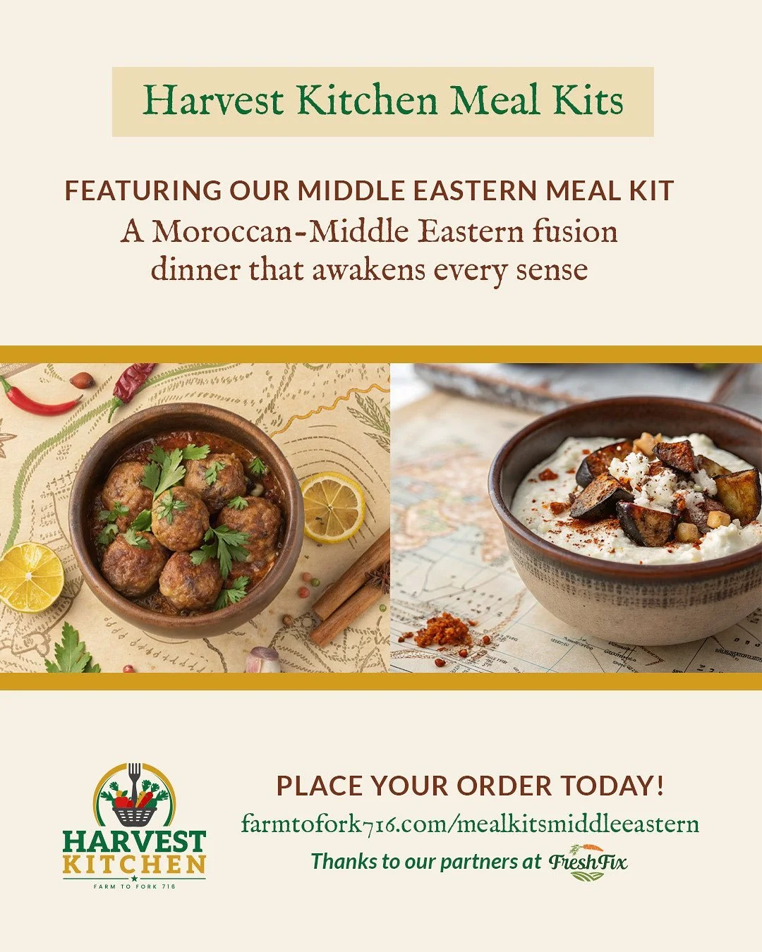 Our Harvest Kitchen Meal Kits are available to order! Our meal kits deliver a variety of global flavors straight to your kitchen&mdash;while also feeding families in need and providing nutrition education. Each kit includes hand-picked produce from o