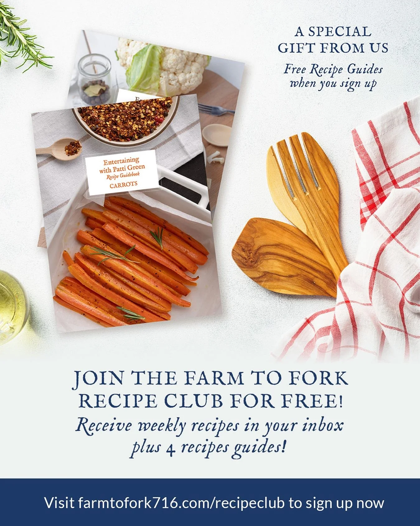 Let us take you on a culinary adventure! The Farm to Fork Recipe Club is home to an exclusive subscription-based culinary adventure that takes foodies on a journey to explore different recipes and gain inspiration to prepare recipes and create beauti