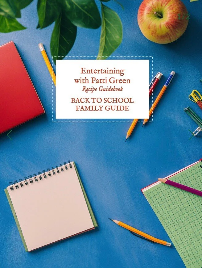 ENTERTAINING WITH PATTI GREEN - Make every meal a celebration!
Hosting Made Simple &amp; Recipe Guides are now available in our shop. 
⠀⠀⠀⠀⠀⠀⠀⠀⠀
✨Back to School Family Guide✨
⠀⠀⠀⠀⠀⠀⠀⠀⠀
Heading back to school can feel like a whirlwind &mdash; new rout