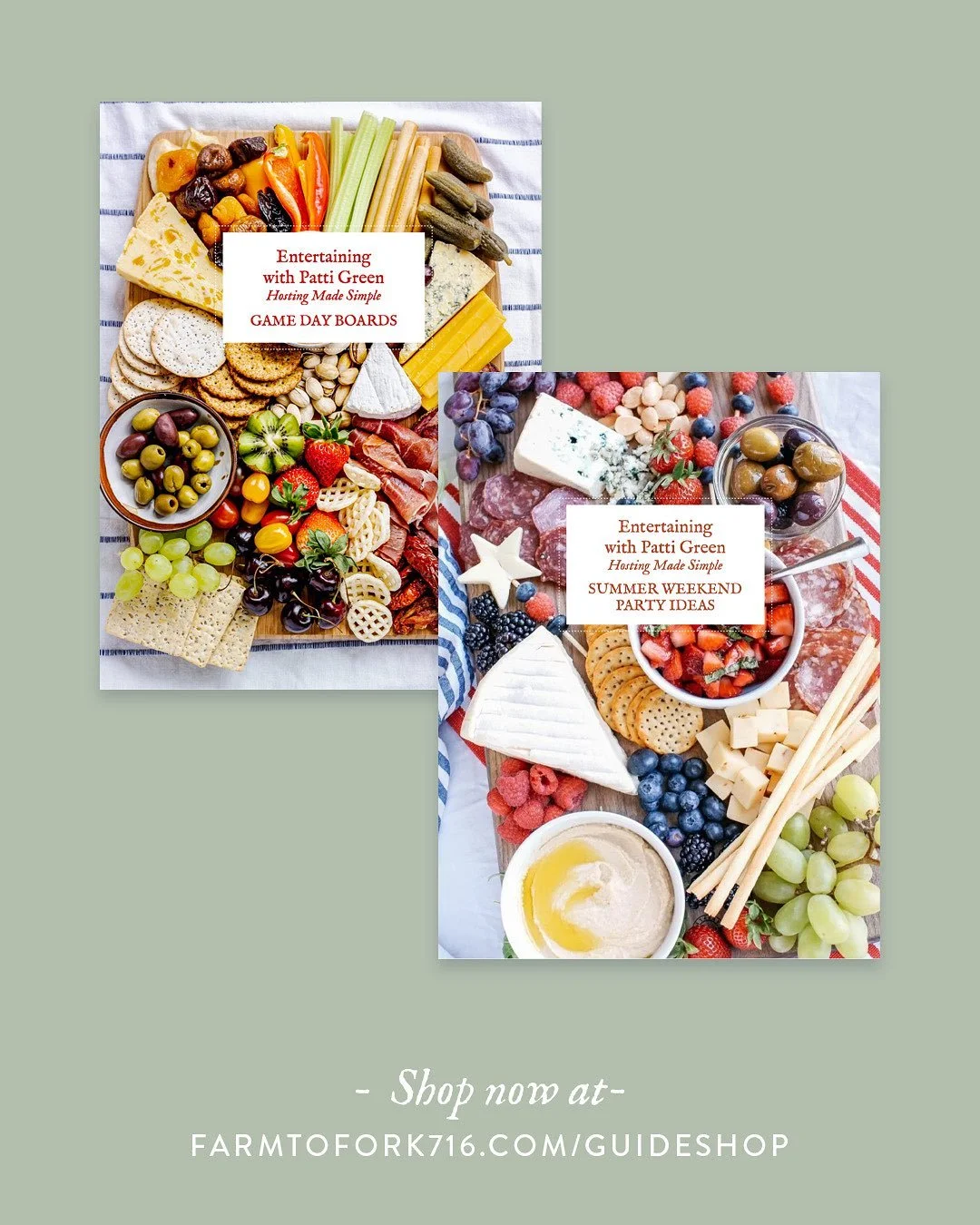 ENTERTAINING WITH PATTI GREEN
Make every meal a celebration!
Hosting Made Simple &amp; Recipe Guides are now available in our shop. 
⠀⠀⠀⠀⠀⠀⠀⠀⠀
✨ Game Day Boards ✨
⠀⠀⠀⠀⠀⠀⠀⠀⠀
Hosting or heading to a football party? These four stunning boards are easy t