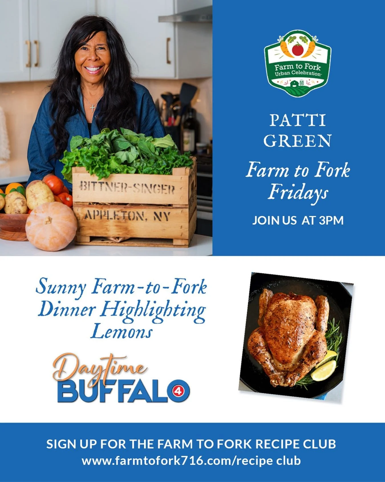 Spring is in the air&hellip; even if there&rsquo;s still a chill outside.
⠀⠀⠀⠀⠀⠀⠀⠀
This week on Farm to Fork Fridays, we&rsquo;re bringing sunshine to the table with:
🍗 Perfect Lemon Herb Roasted Chicken
🥕 Roasted winter root vegetables
🍝 Bright l