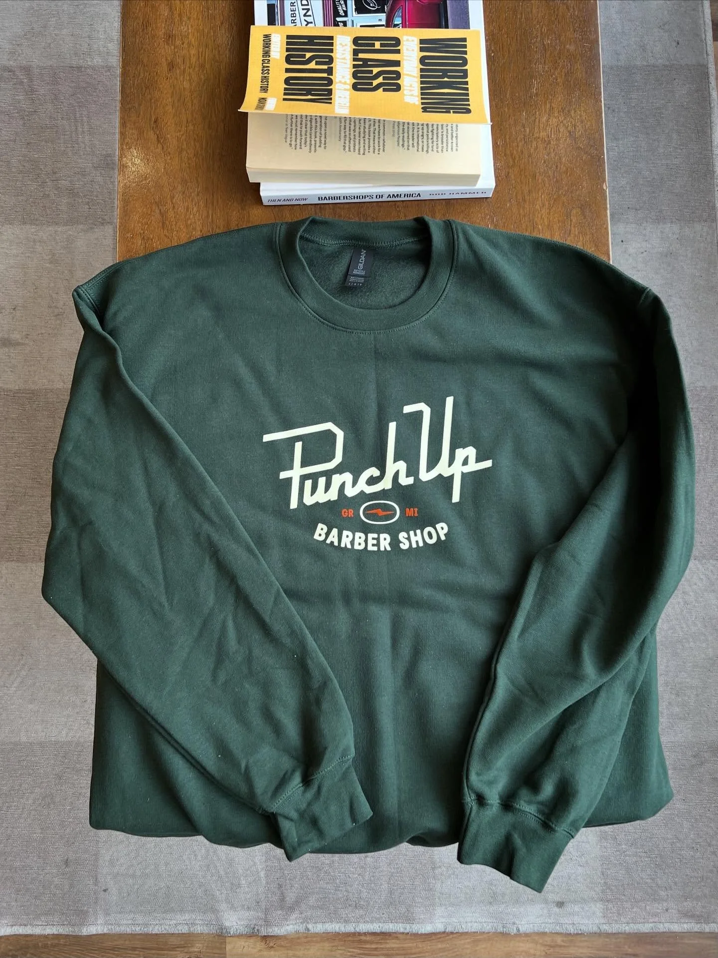 Exciting (and cozy) news: Punch Up crewnecks are in! Huge thanks to @transfigureprintco for printing these for us — they turned out incredible! They’re available here in the shop for $40, and we’ve got them in sizes from Youth Small