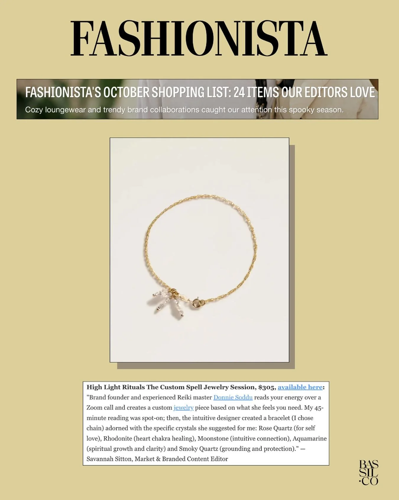 @fashionista_com X @highlightrituals ✨ a rave review by @savannahsitton !! Thank you 🫶