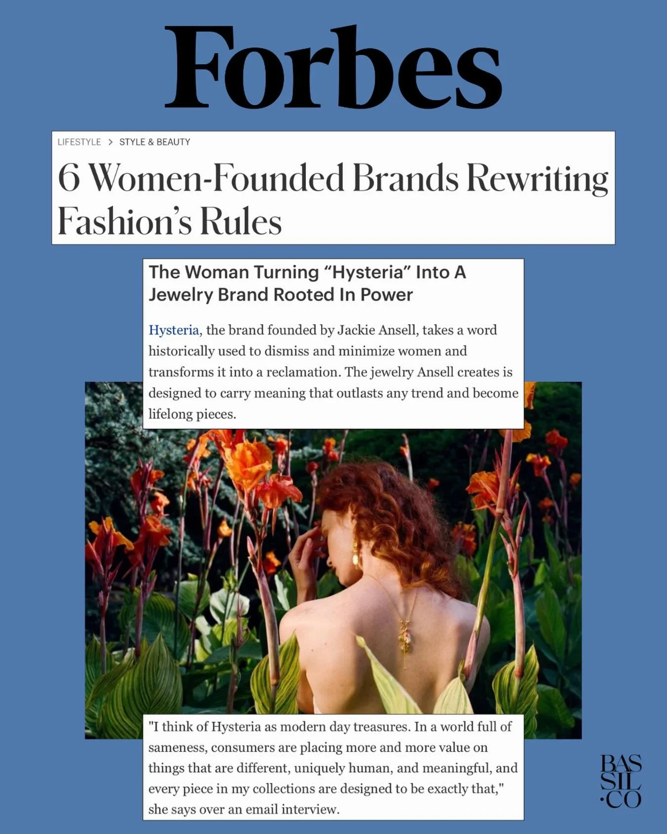 @hysteriajewelry X @forbeswomen 🤎
Thank you @poojashah1130 !!