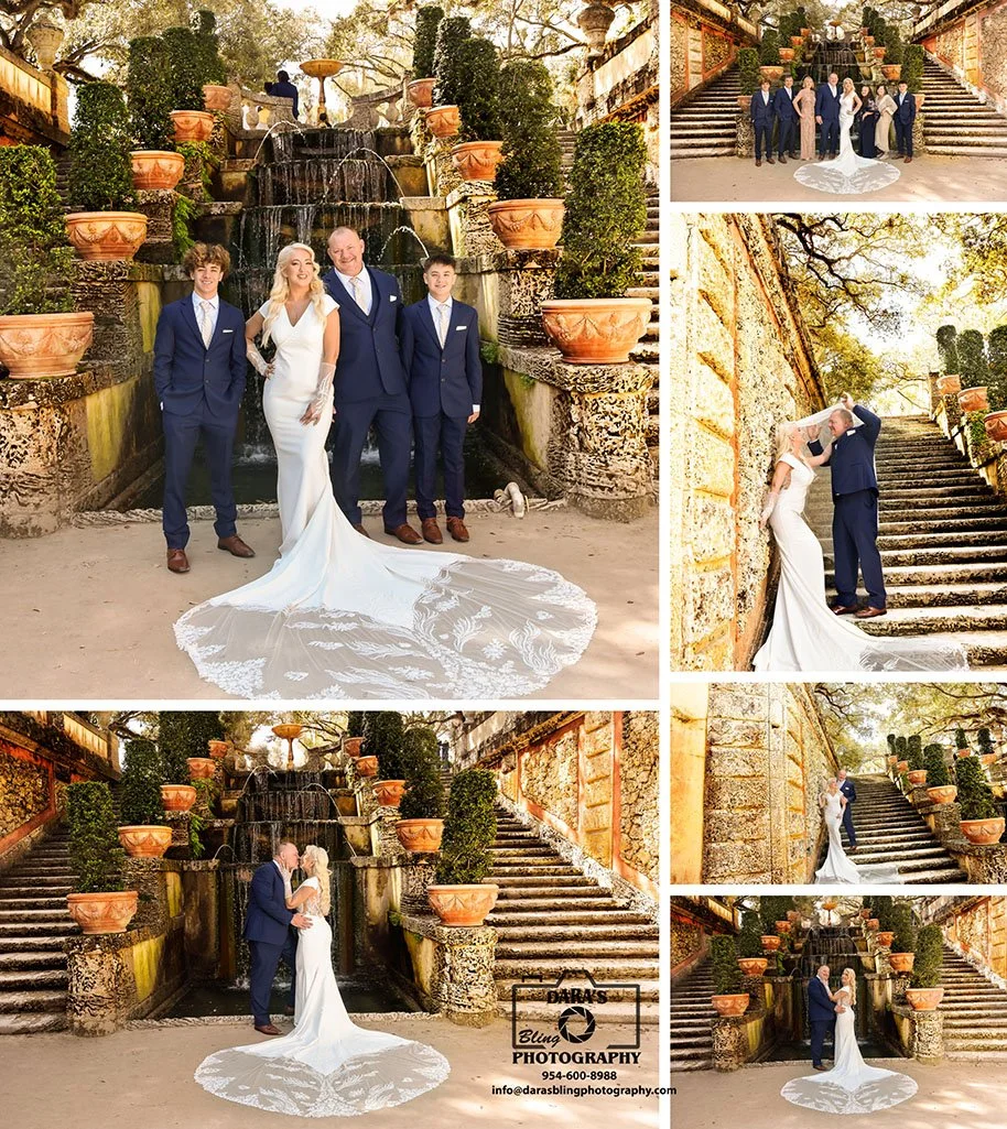 Luxury Family Wedding Vow Renewal Photography at Vizcaya in Miami