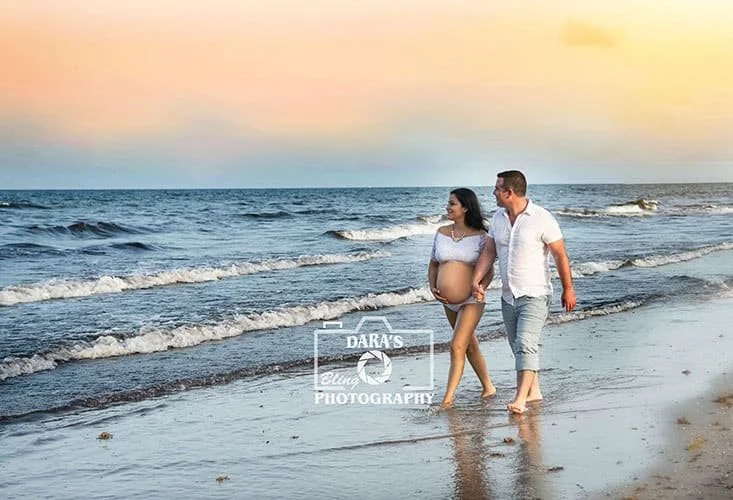 beach maternity photoshoot Pompano Beach