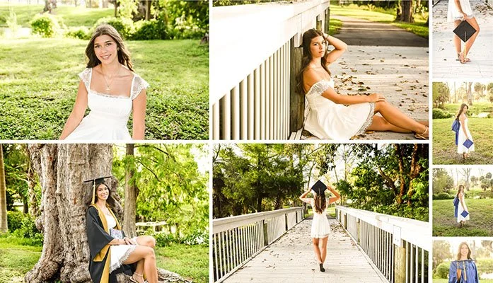 Grace, Class of 2027 senior from St. Thomas Aquinas High School, smiling during her South Florida graduation portrait session