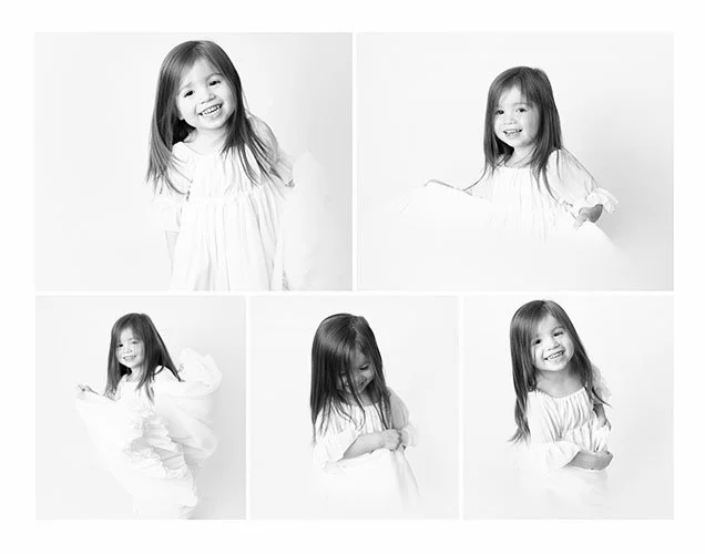 kids personality portraits black and white