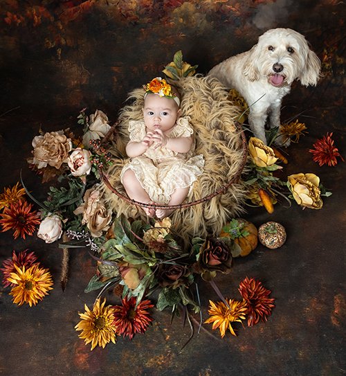 Pembroke-Pines-pet-photographer baby with her dog