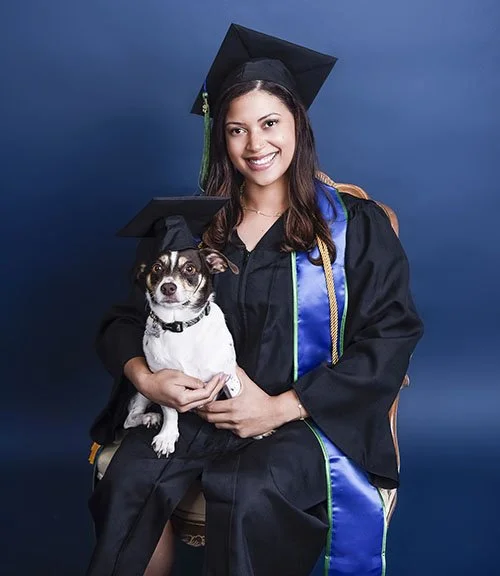 graduation photography with dogs