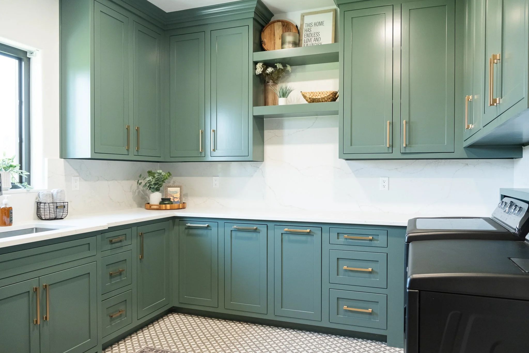 White Laundry Room & Closet