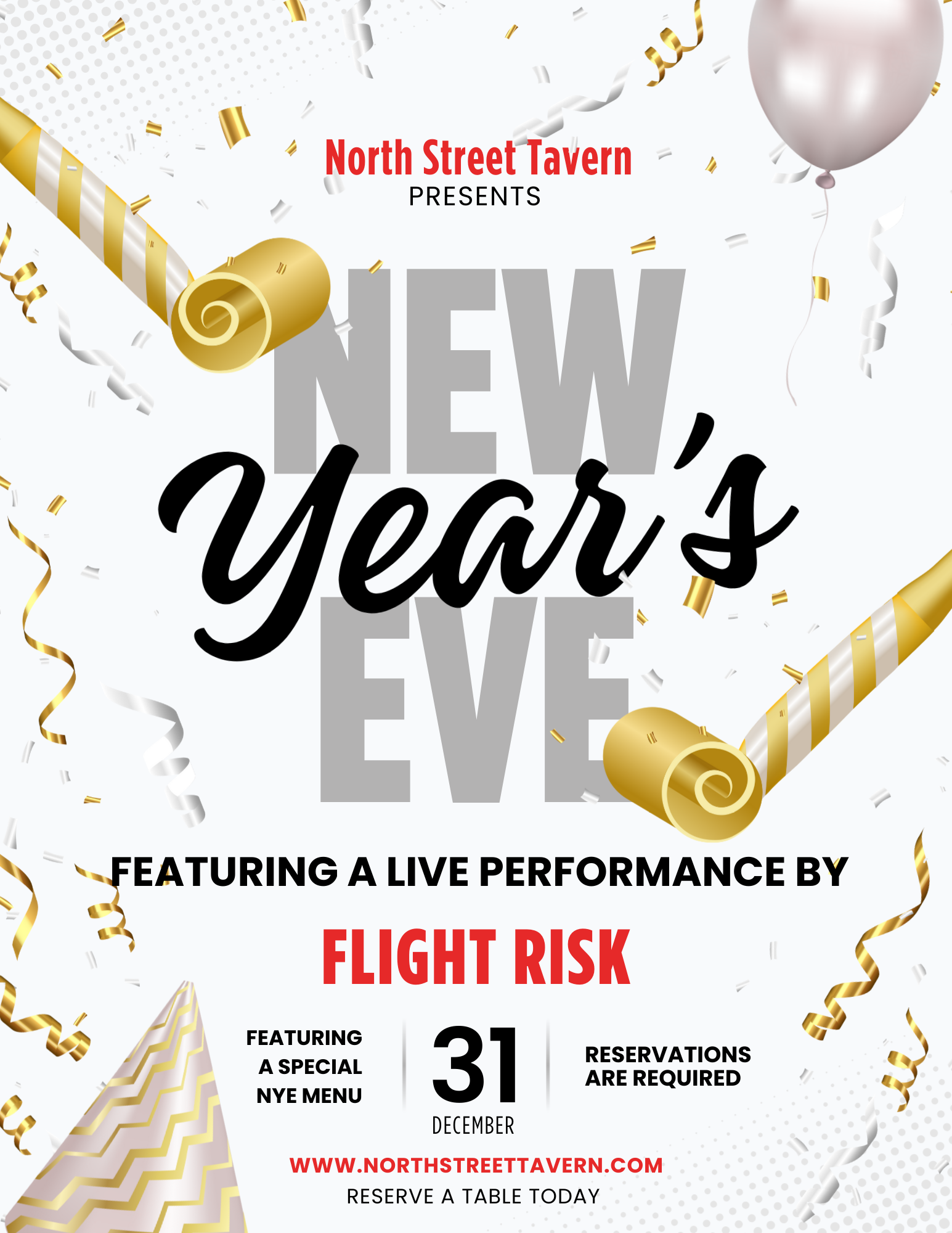 New Year's Eve Celebration With The Flight Risk Band