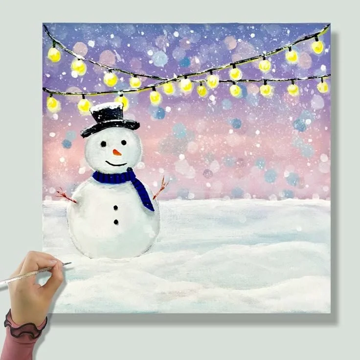 Snowman Painting on Canvas Easy.jpeg