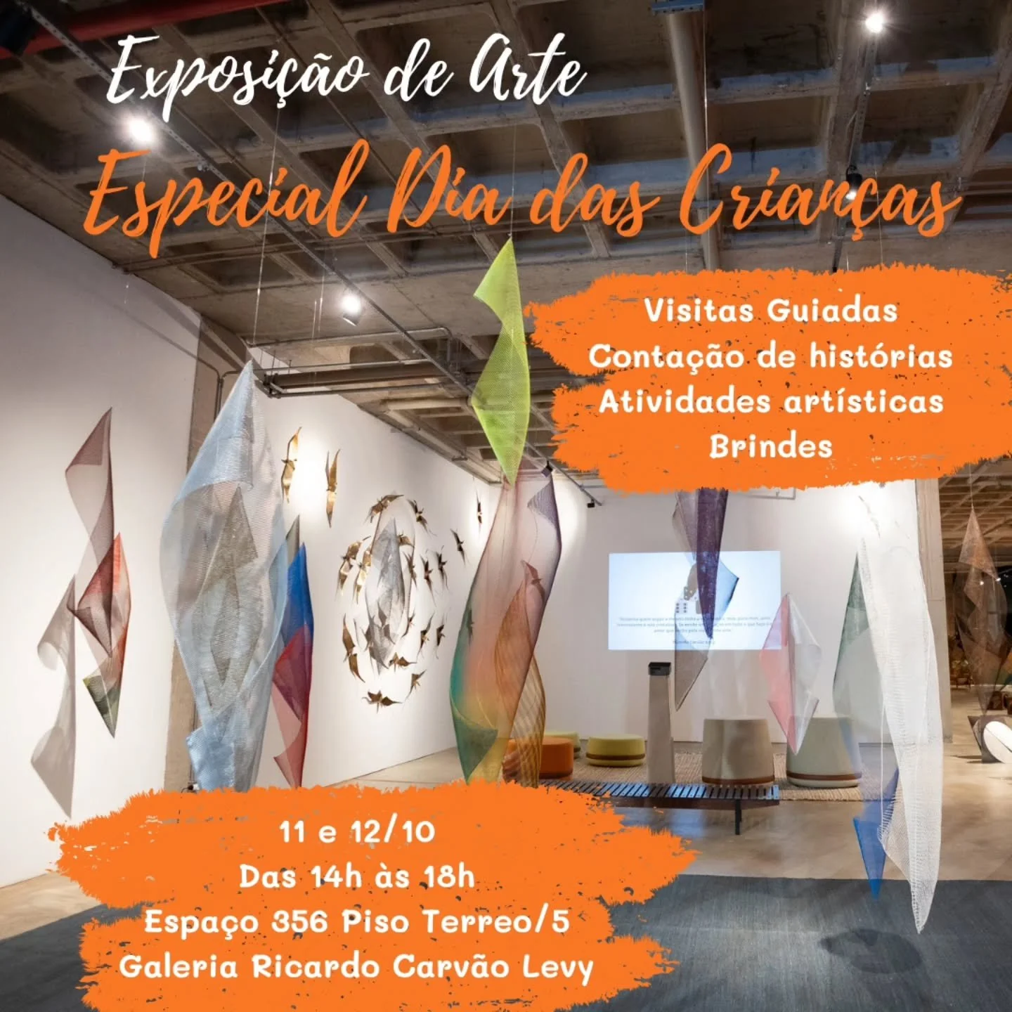 L&uacute;dico &amp; Criativo 

​Prepare-se para uma experi&ecirc;ncia art&iacute;stica &uacute;nica! 

A Galeria Ricardo Carv&atilde;o Levy abre suas portas para as crian&ccedil;as com um fim de semana de atividades l&uacute;dicas inspiradas nas form