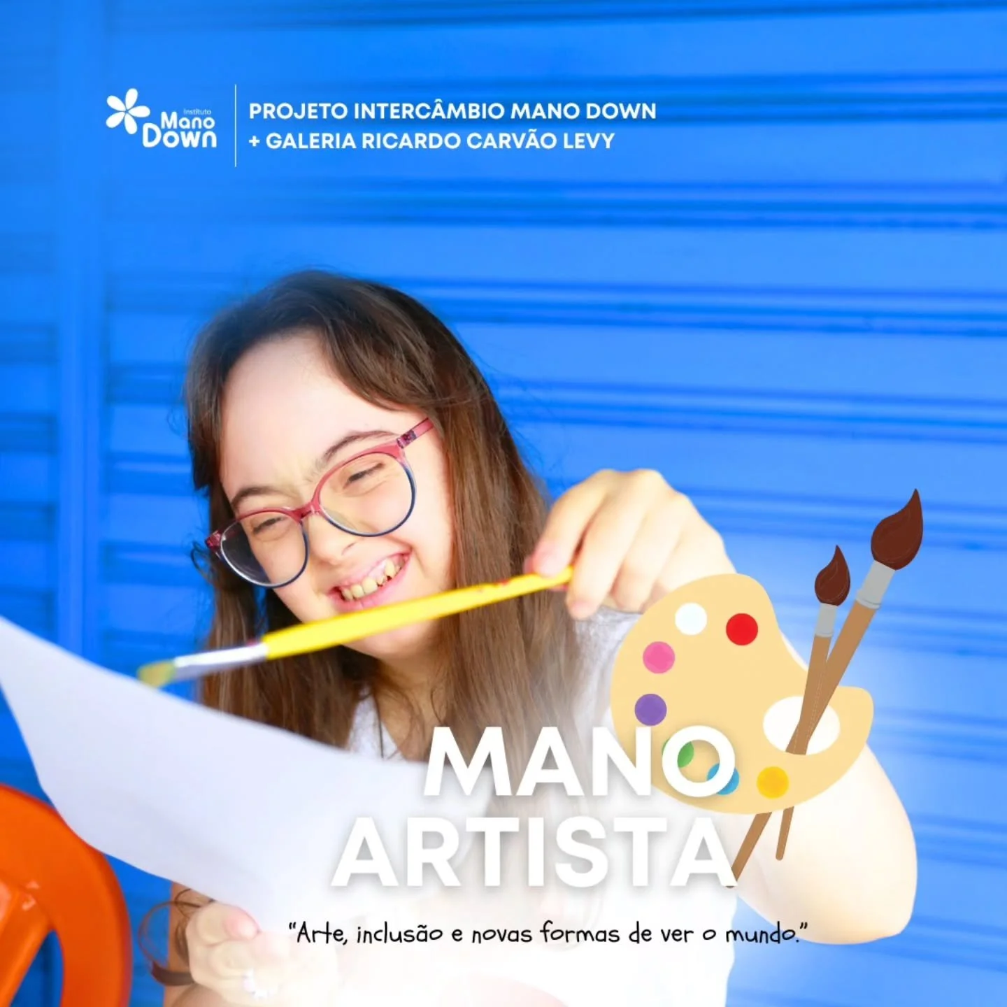 🎨 *Projeto Interc&acirc;mbio Mano Down + Galeria Ricardo Carv&atilde;o Levy*
*Arte, inclus&atilde;o e novas formas de ver o mundo.*

O Instituto Mano Down e a Galeria Ricardo Carv&atilde;o Levy uniram for&ccedil;as em um projeto especial que conecta