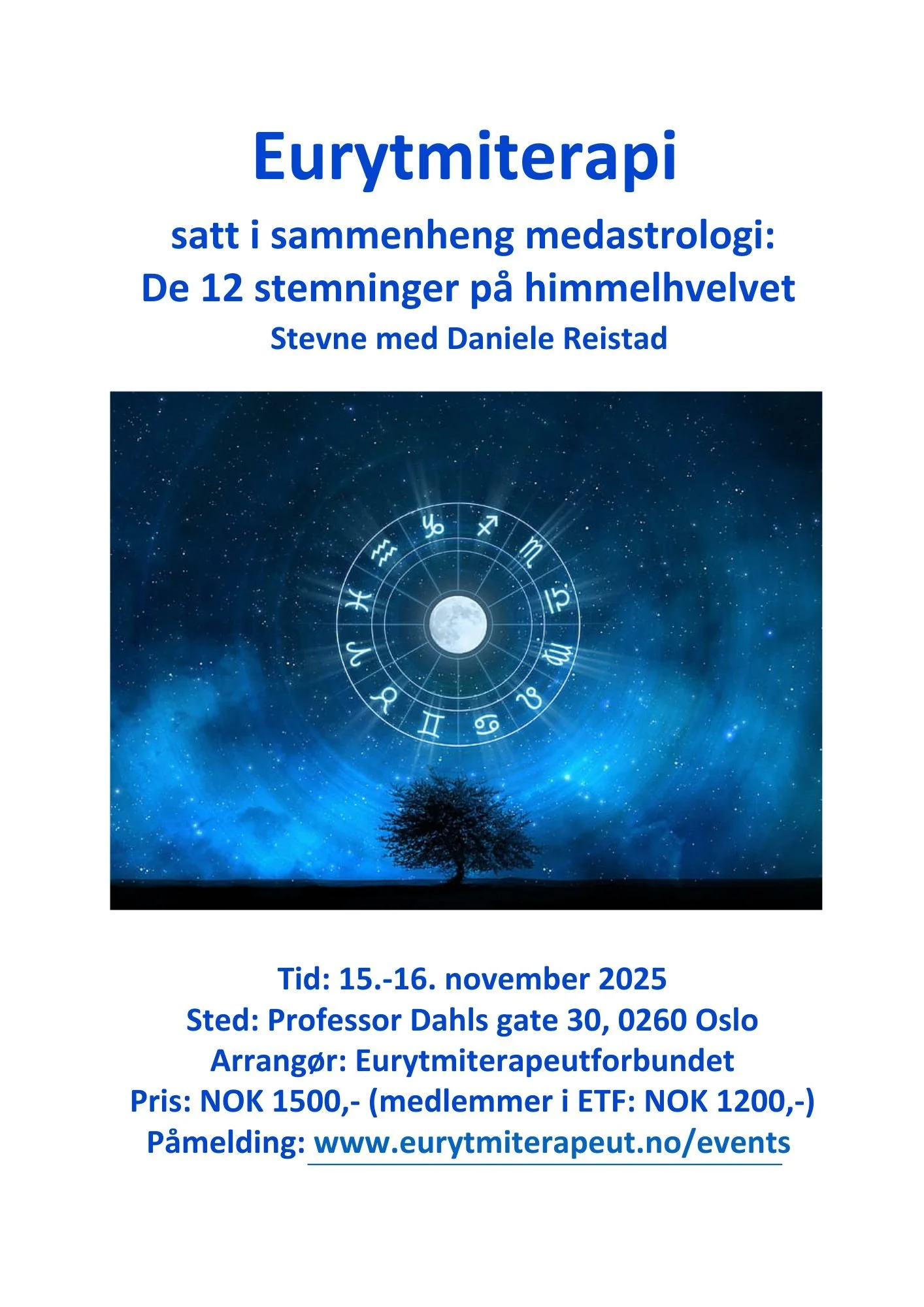 Eurytmiterapi satt i sammenheng med astrologi: De 12 stemninger på himmelhvelvet.