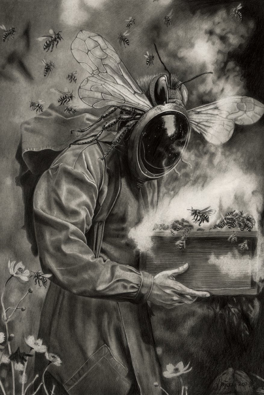 "Mellarius" - 29,7 x 42 cm, Graphite on paper, 2024