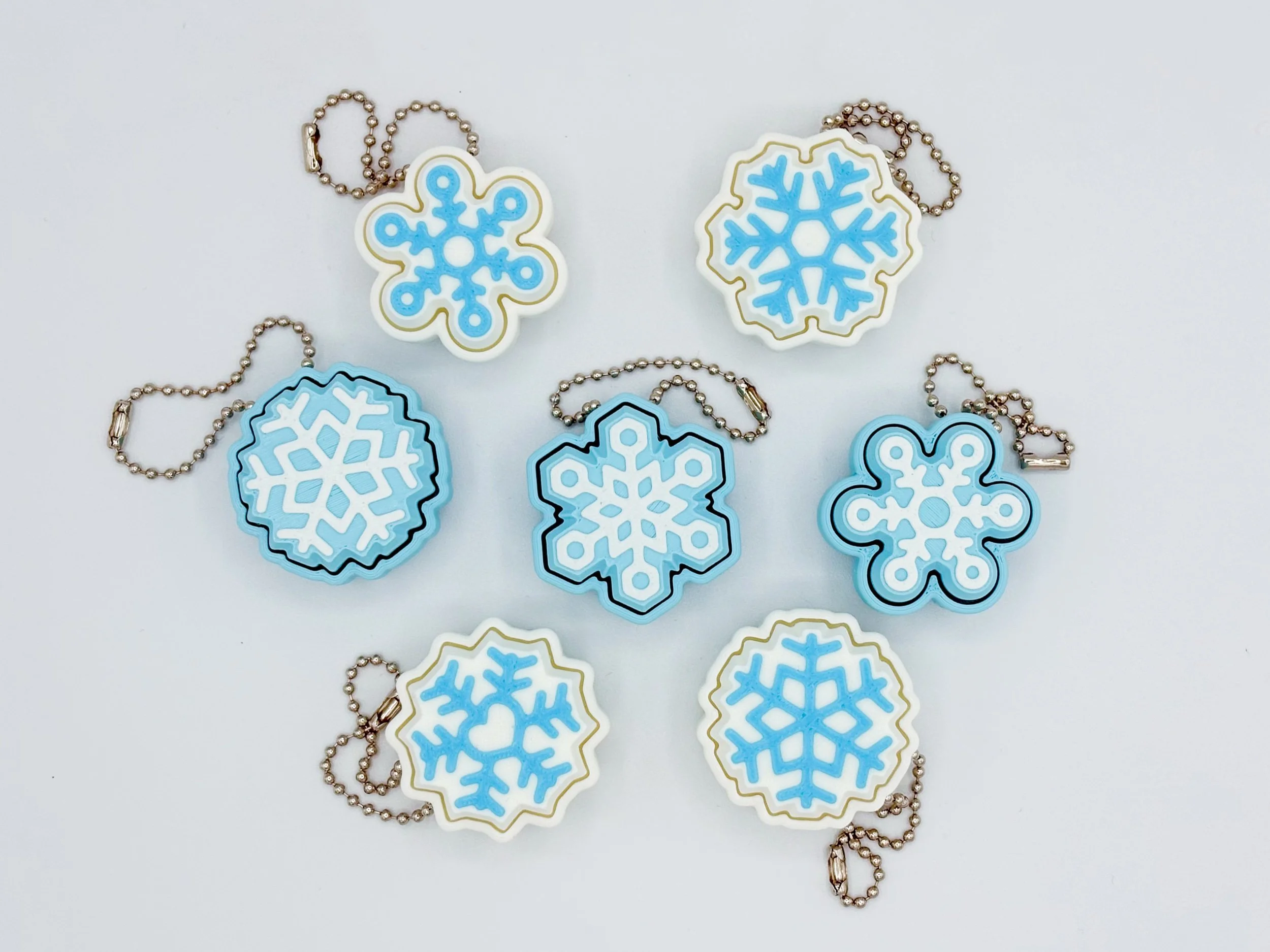 Snowflake Clicker Keychain
