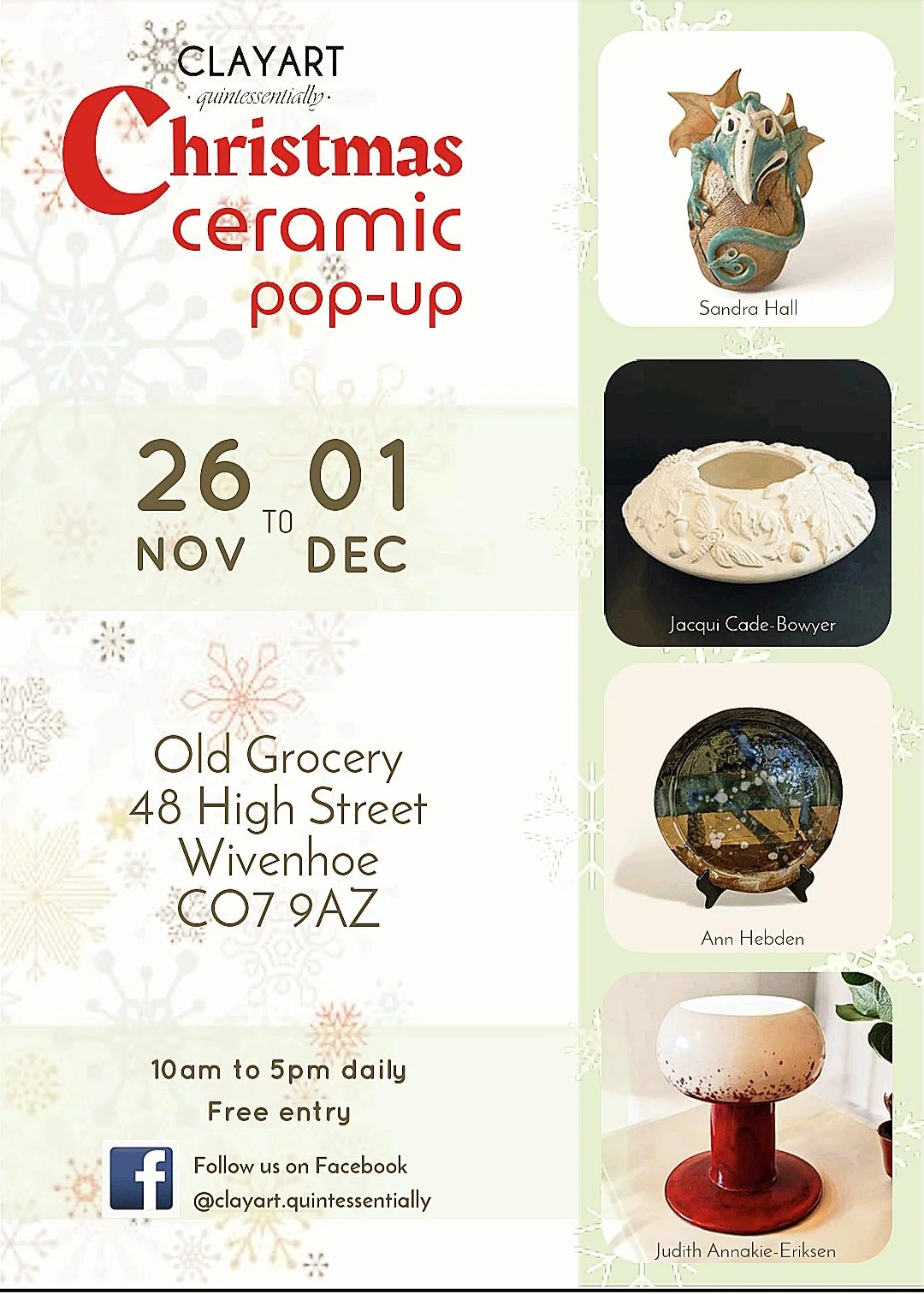 Poster for ceramics popup