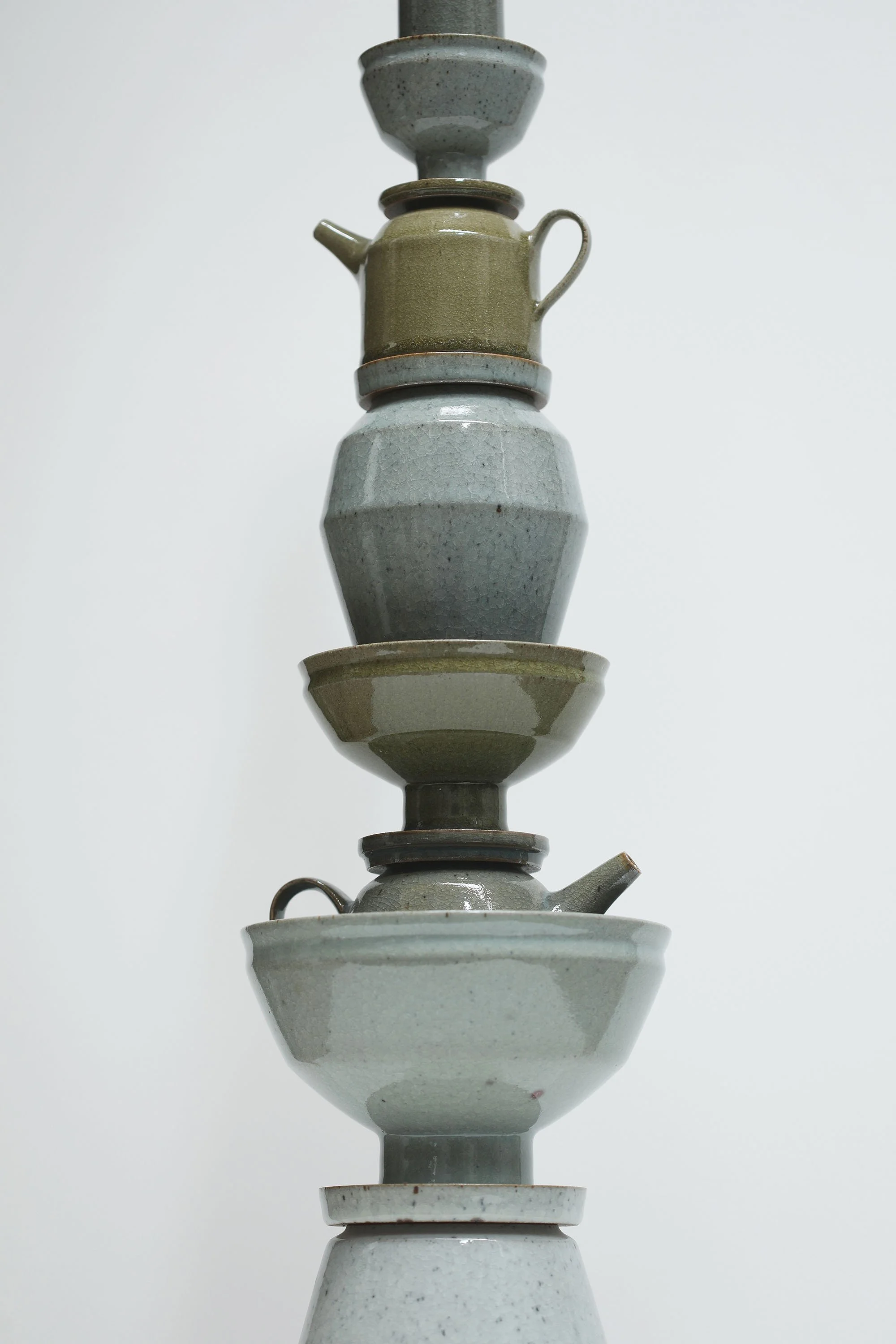 A stack of ceramic vessels