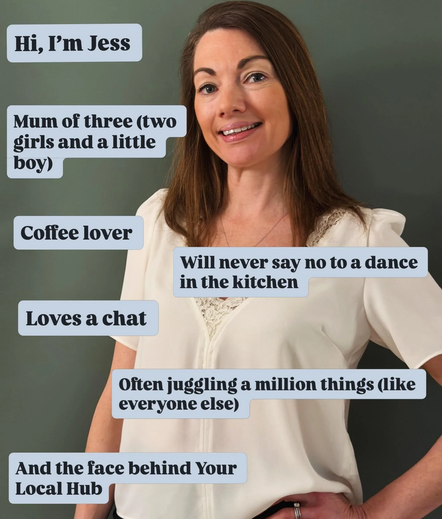 For those who are new here &mdash; I&rsquo;m Jess, the face behind Your Local Hub, championing local businesses and bringing trusted recommendations together in one place.

I&rsquo;m a mum of three (two girls and a little boy), a big coffee lover, al