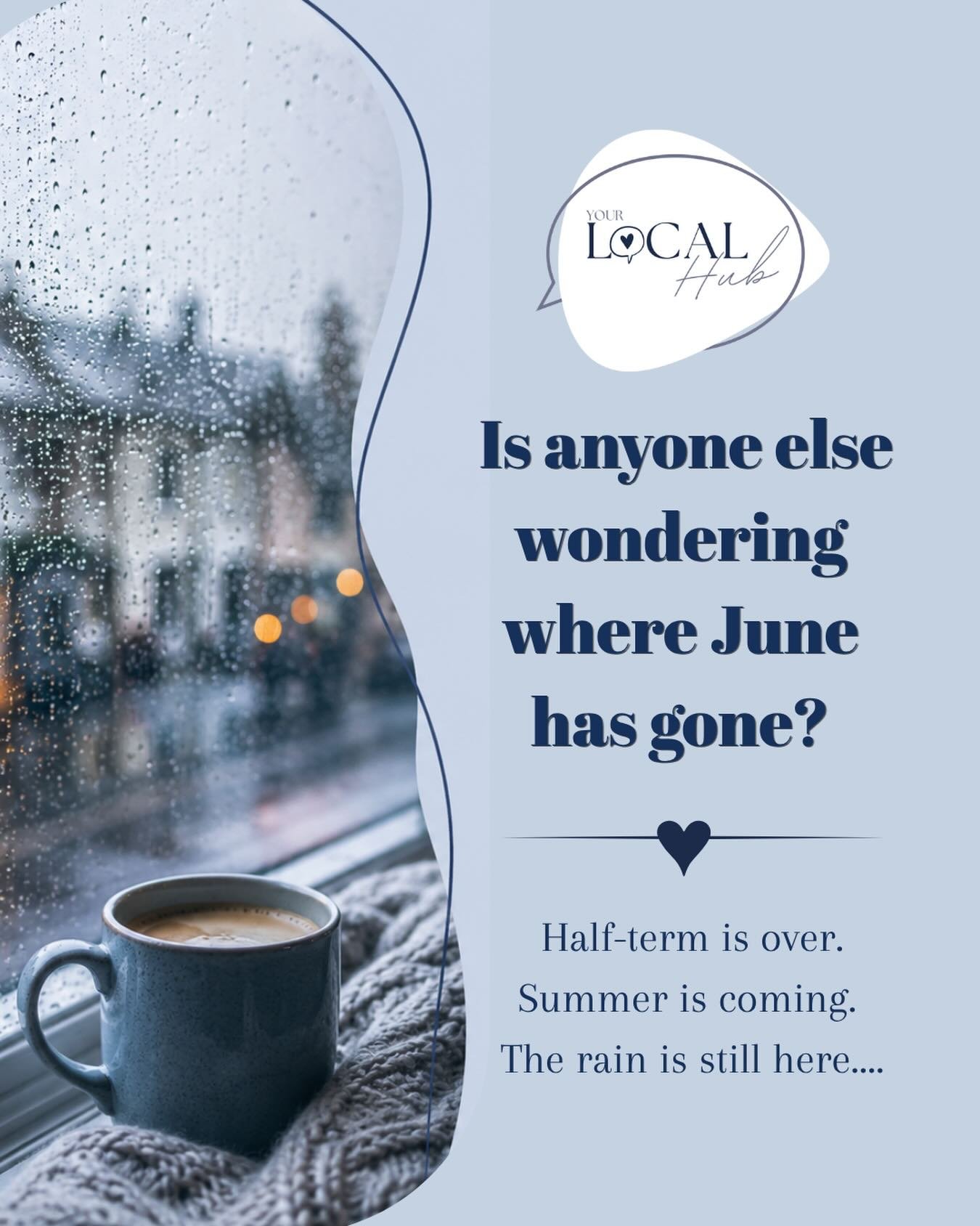 ☔ Is anyone else wondering where June has gone?

One minute it&rsquo;s half-term, the next we&rsquo;re back to school runs, work, packed diaries... and somehow the rain is still here.

If you&rsquo;re looking for ideas to keep the family entertained,