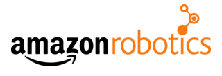 Logo of a company named Amazon Robotics with a black and orange color scheme.