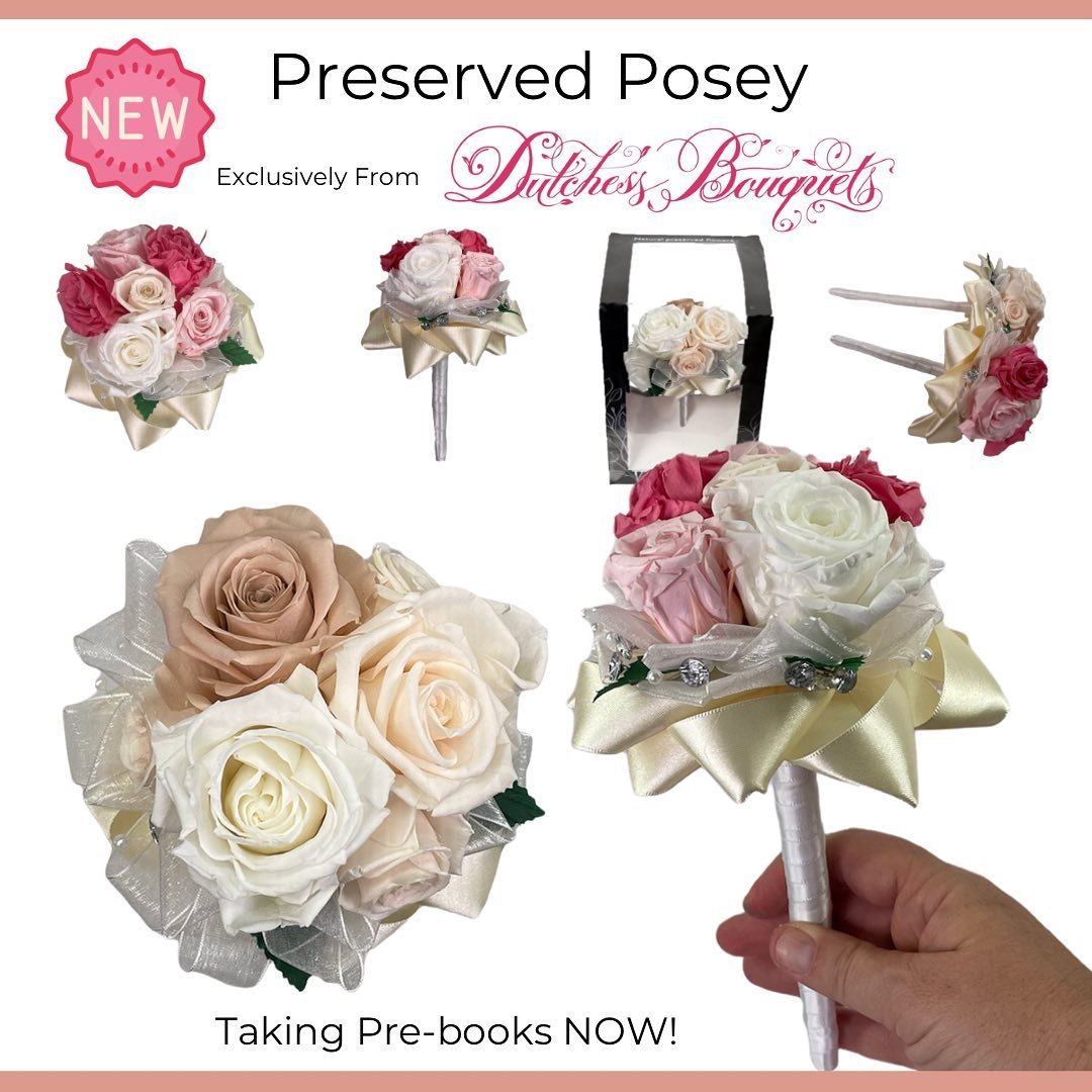 New Trends Alert! Prom Bouquets! Our 100% Real Preserved Rose Posey is a great keepsake and on trend! Pre-book now for next year&rsquo;s formals. Exclusively from Dutchess Bouquets!.
&bull;
&bull;
&bull;
&bull;
#flowers #wholesaleflowers #grocerystor