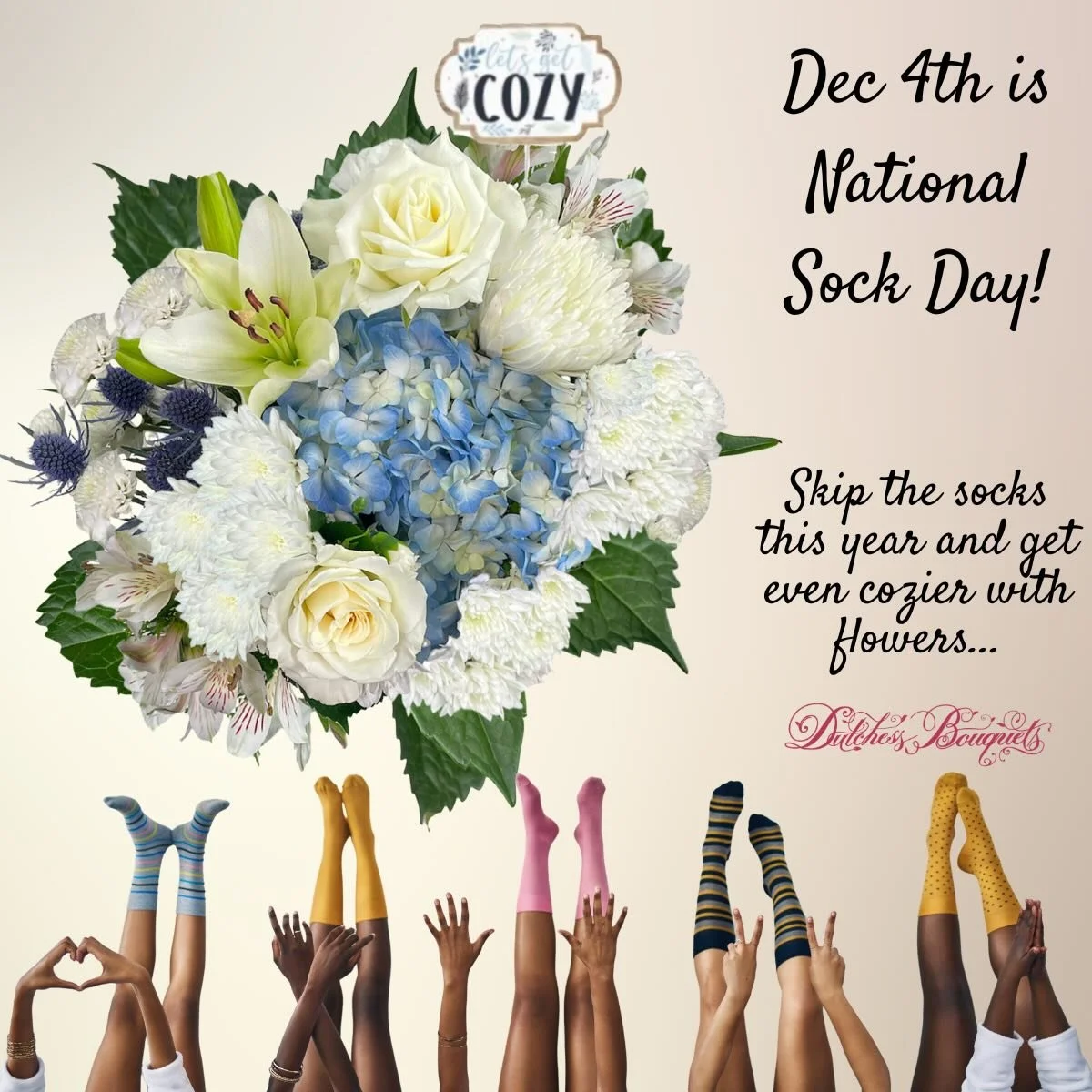 Celebrate National Sock Day the cozy way!
Trade the socks for blooms and make December a little cozier. 🌸🧦✨
&bull;
&bull;
&bull;
&bull;
#NationalSockDay #CozySeason #BloomMagic #WinterBlooms #FlowerLove #FlowerPower #BloomingSeason #DecemberVibes #