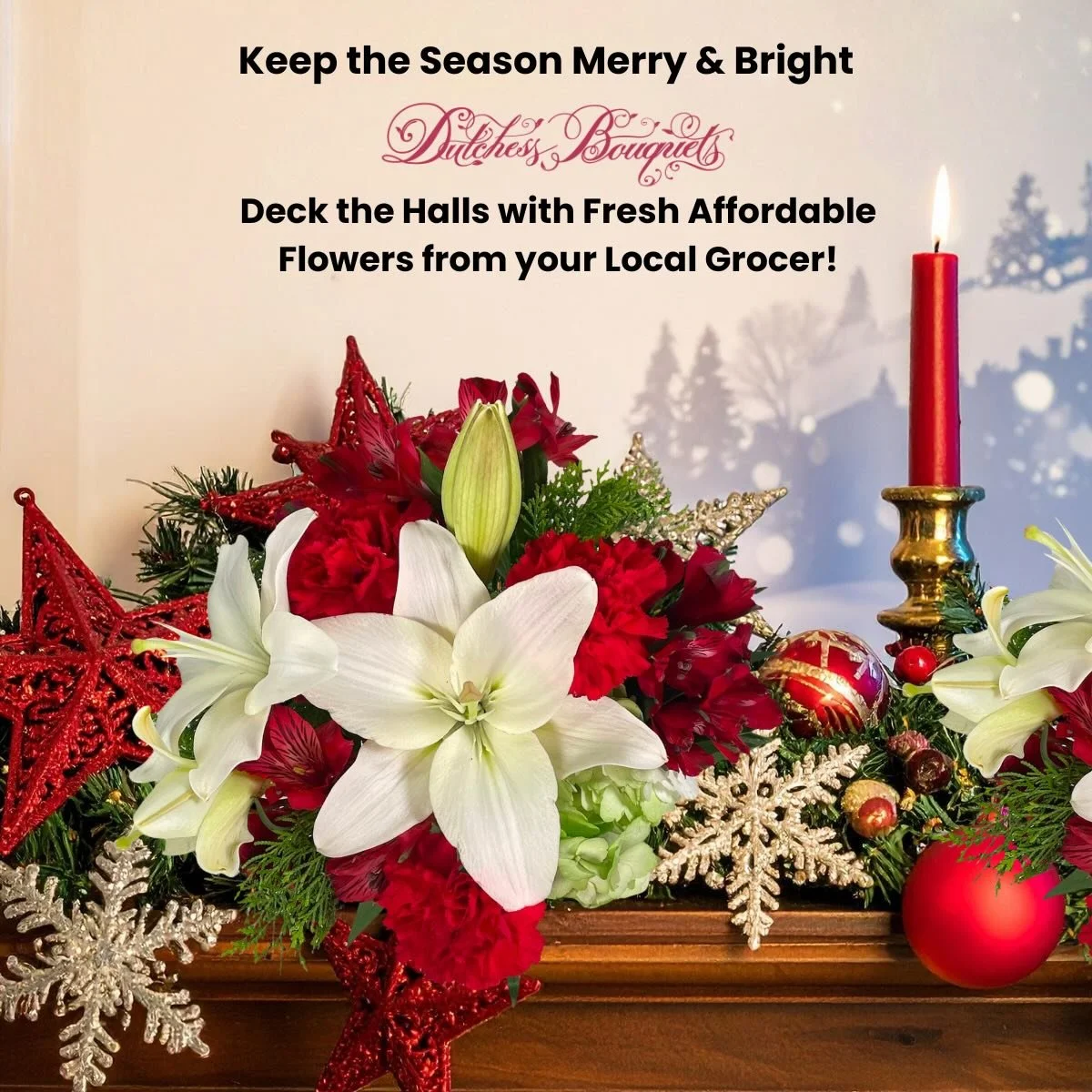 ✨ Deck the halls with fresh, affordable flowers! ✨🎄
Holiday magic doesn&rsquo;t have to be expensive &mdash; a simple bouquet can transform a room,
elevate a table, or make someone&rsquo;s day. From winter whites to jewel-toned beauties,
fresh flowe