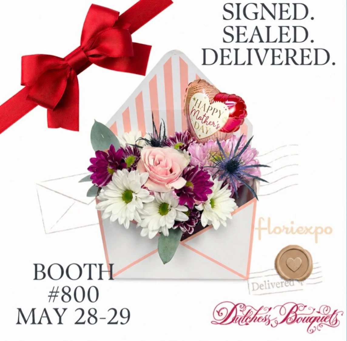 Signed. Sealed. Delivered. 💌✨
Giftable blooms, fresh ideas, and ready-to-go moments are on the way. Discover freshness reimagined at Floriexpo &mdash; Booth #800.
&bull;
&bull;
&bull;
&bull;
#dutchessbouquets #wholesaleflowers #floriexpo #bloomwothi