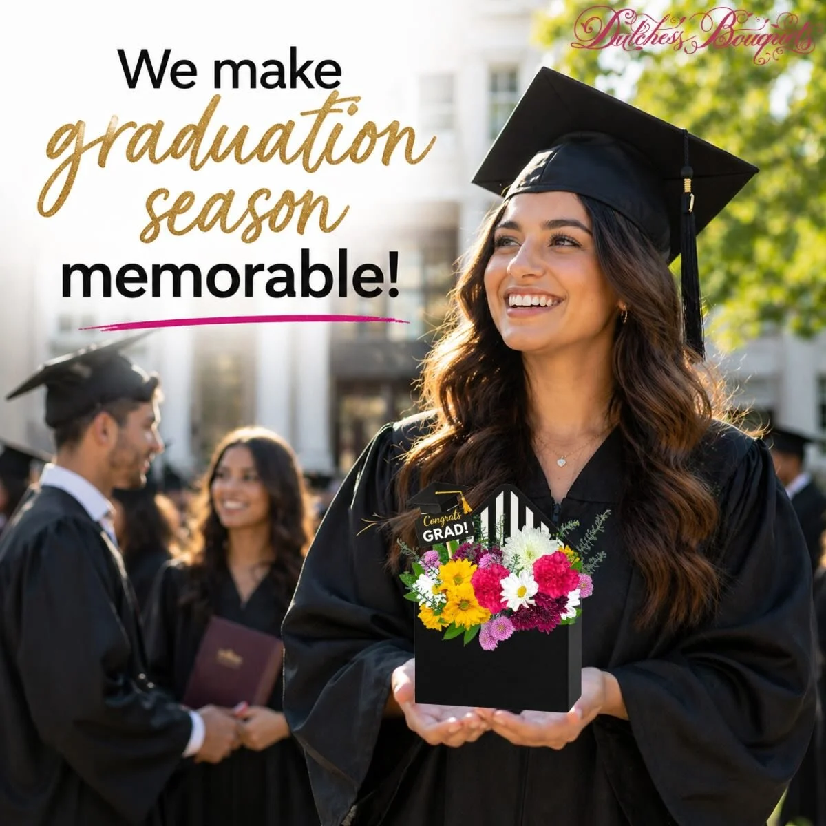 The moment was big&hellip; the flowers made it unforgettable 💐🎓
&bull;
&bull;
&bull;
&bull;
 #GraduationSeason #CongratsGrad #FlowerGifting #MakeItMemorable #DutchessBouquets