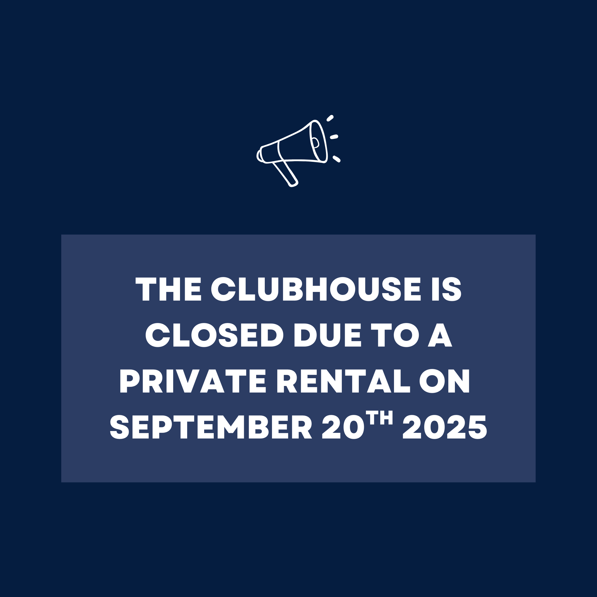 Clubhouse Closure