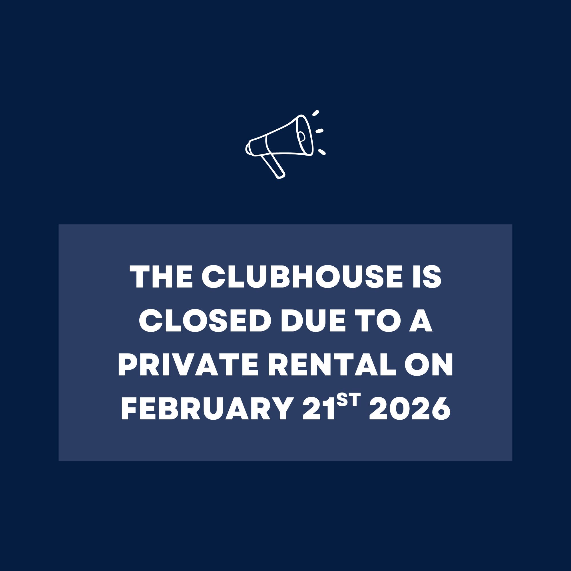 Clubhouse Closure